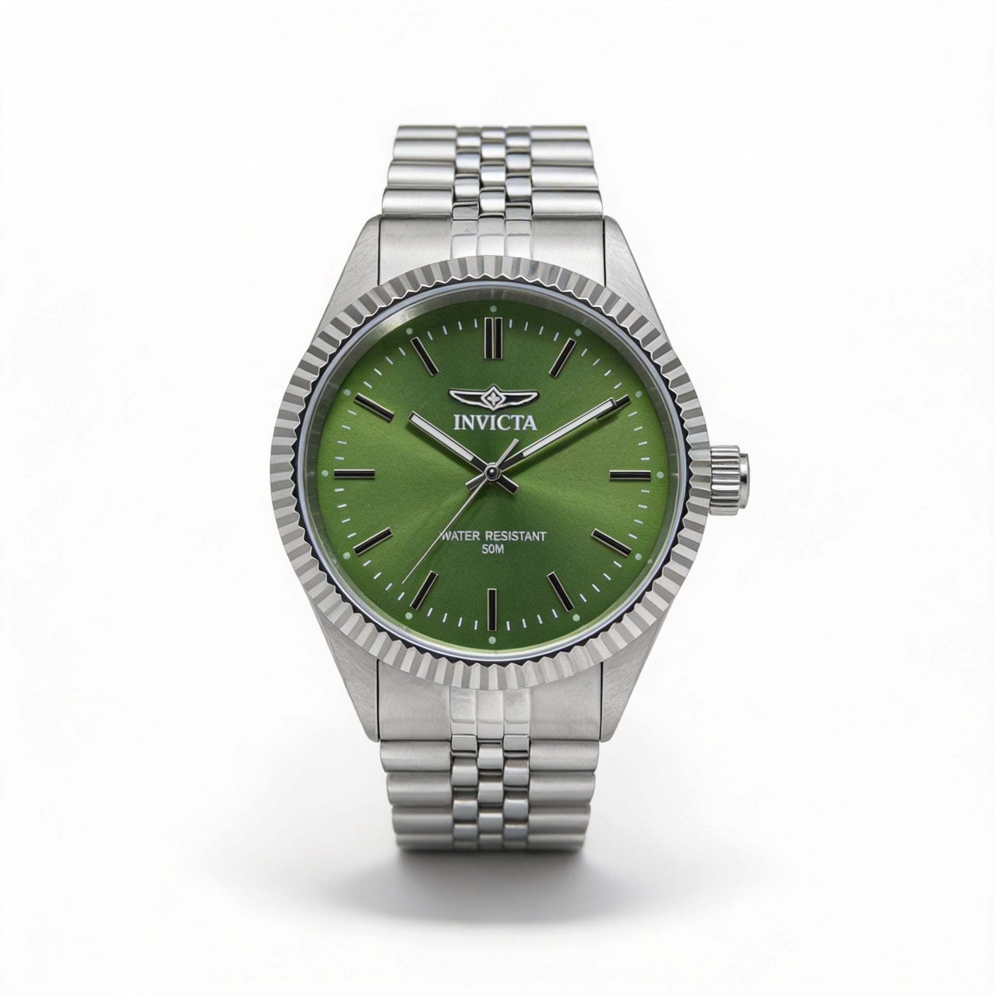 Reloj Invicta Specialty 49313 para hombre, esfera verde, acero inoxidable plateado, cuarzo, 43 mm, resistente al agua hasta 5 ATM, Photo 1