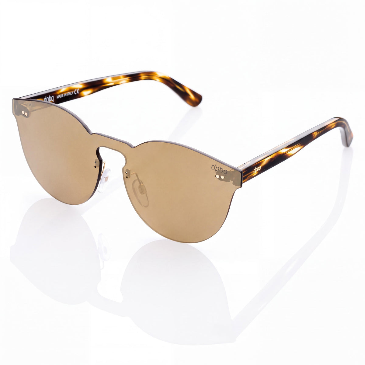 Gafas para mujer DP69 con montura compuesta dorada y lentes compuestas transparentes no polarizadas, ancho de lente de 60 mm, Photo 1