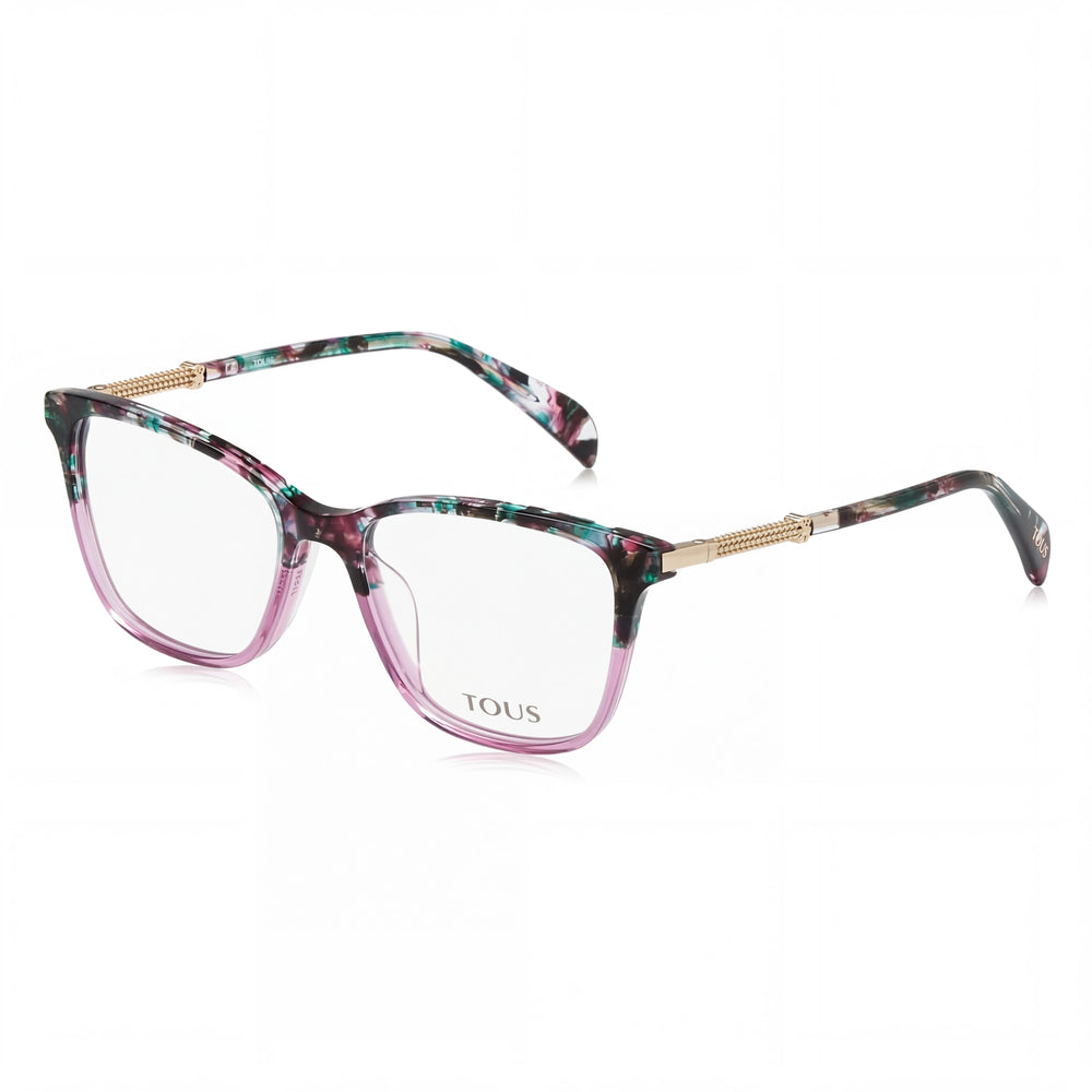 Tous Classic Women's Optical Frames with Grey Havana Pink Acetate Construction, 52mm Lens Width