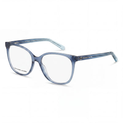 Armazón de gafas de acetato Marc Jacobs MARC 540 para mujer en color azul azur con 53 mm de ancho de lente, 17 mm de puente y 140 mm de longitud de patilla