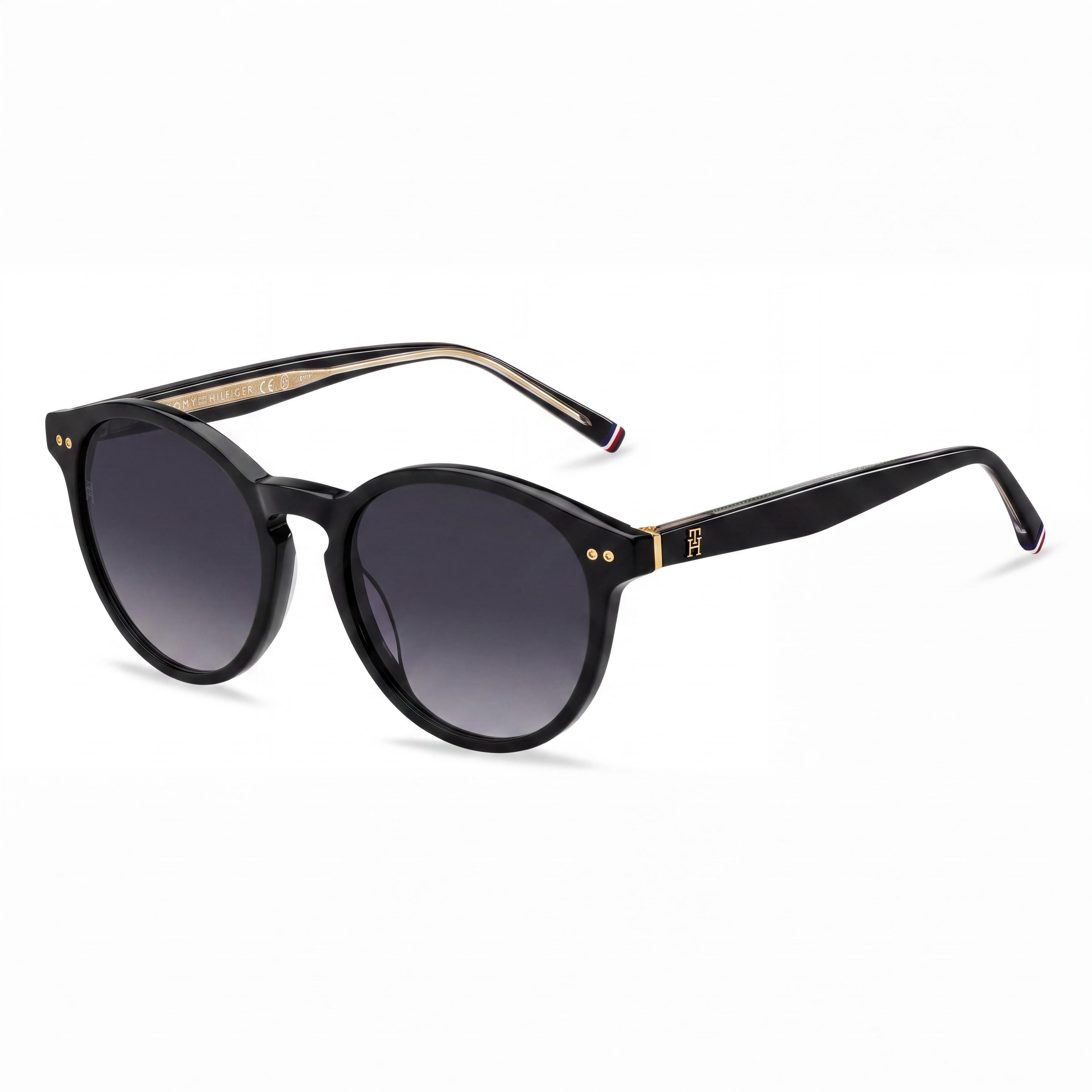 Tommy Hilfiger Th 2159/S Panthos Women's Acetate Black Pink Fantasy Grey Shaded Sunglasses 52mm, Photo 1