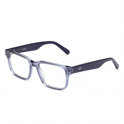 Gafas GANT contemporáneas unisex azul claro brillante, ancho de lente 53 mm, ancho de puente 17 mm, longitud de patilla 145 mm