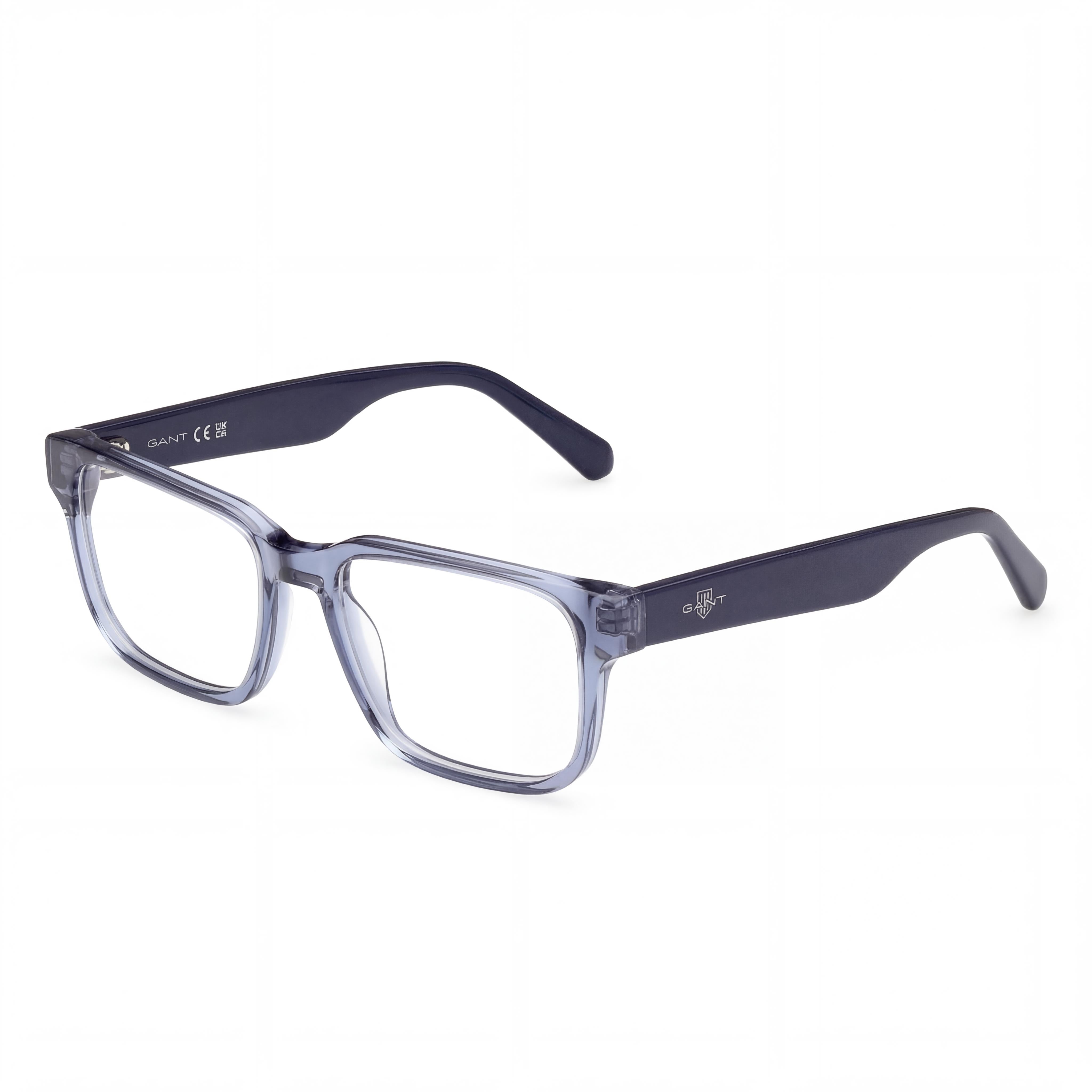 GANT Contemporary Unisex Shiny Light Blue Eyeglasses, Lens Width 53mm, Bridge Width 17mm, Temple Length 145mm, Photo 1