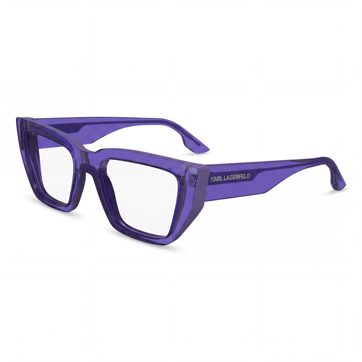 KARL LAGERFELD Modern Women's Violet Injected Frame Sunglasses with Polycarbonate Lenses and UV Protection 52mm, Photo 1