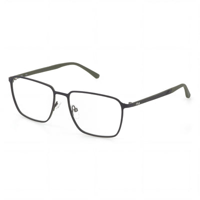 FILA VFI204 Unisex Cuadradas Acetato y Montura Metálica Verdes con Partes Coloridas Lentes No Polarizadas 56mm