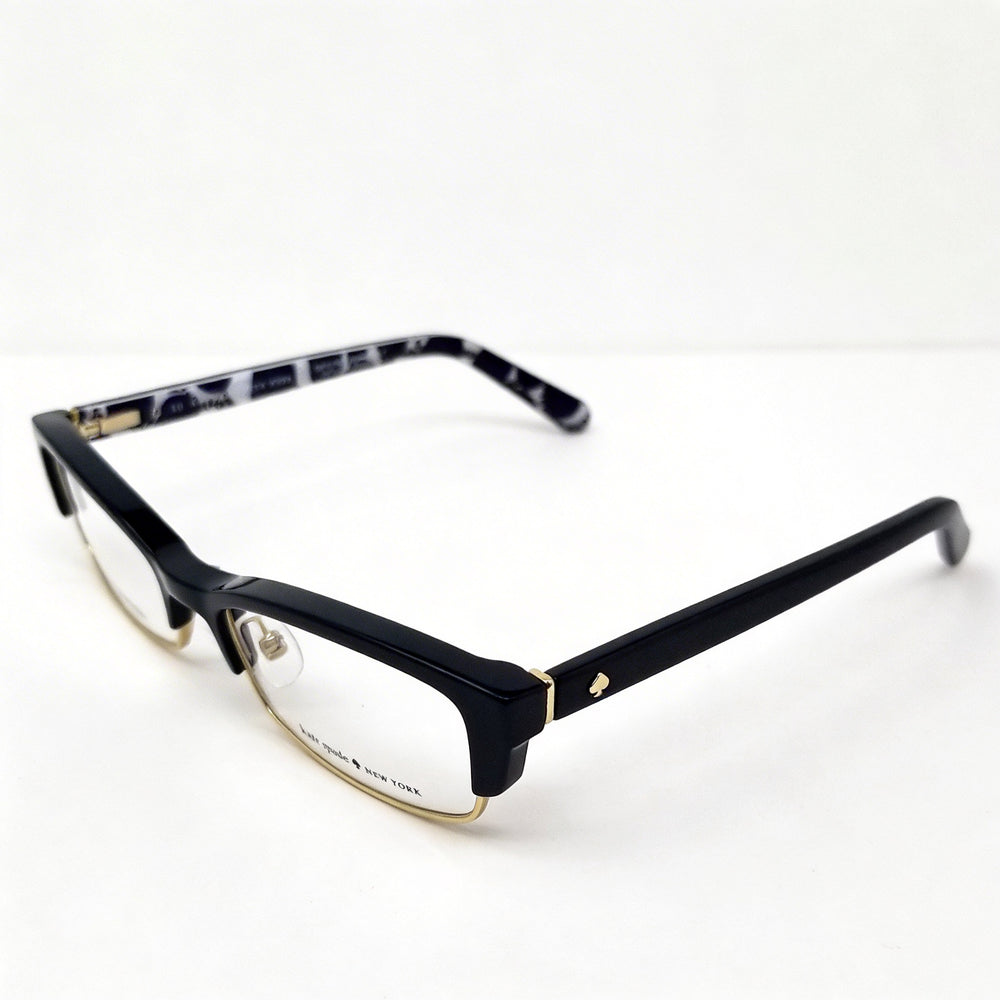 Gafas ópticas de plástico Kate Spade New York Joetta unisex con lunares azul marino, lentes transparentes, 52-18-135 mm