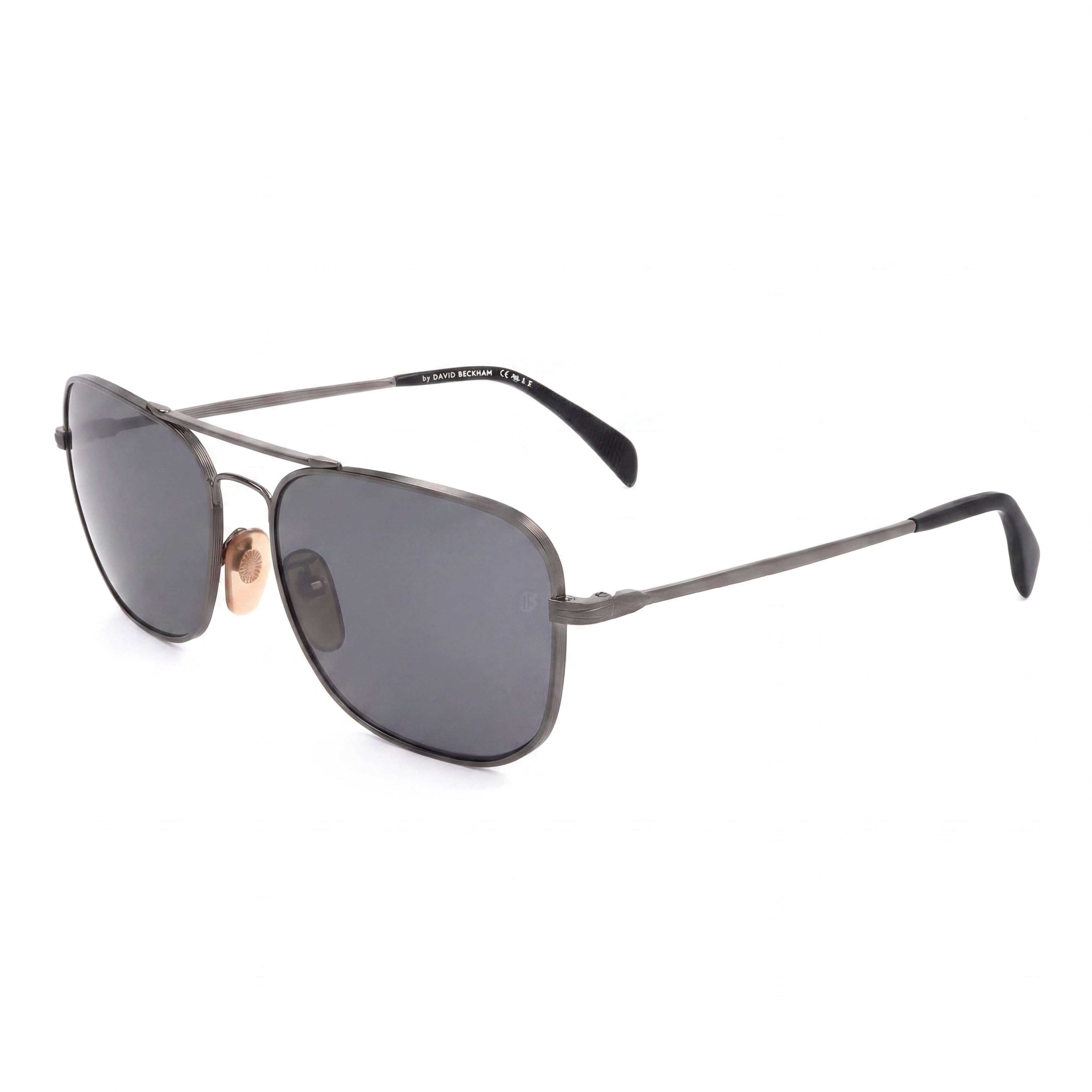 David Beckham Db 1093/s Unisex Dark Ruthenium Stainless Steel Classic Style UV Protected Sunglasses 59mm, Photo 1