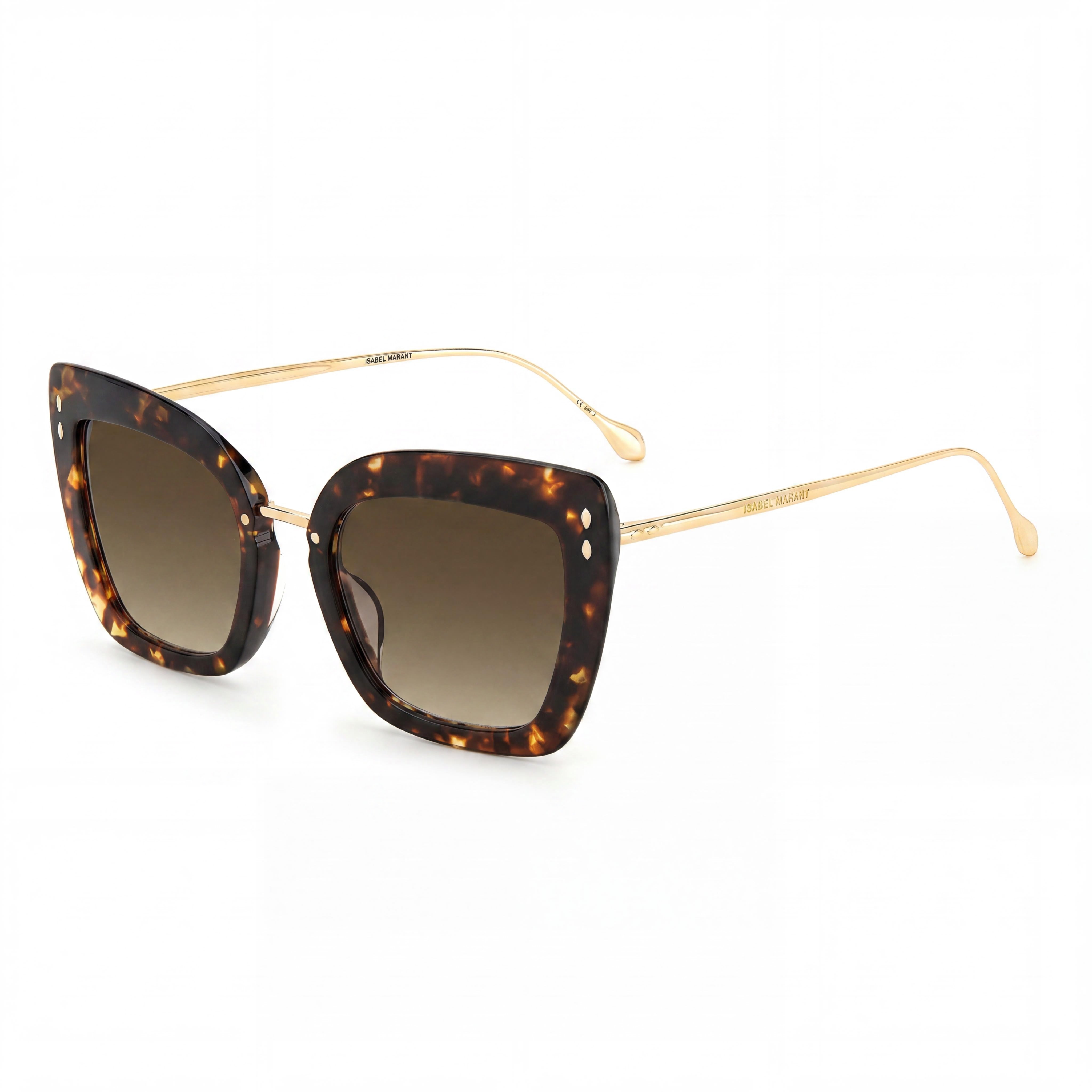 Isabel Marant Casual Women's Cat Eye Sunglasses, Polyamide Frame, Polycarbonate Lenses, Good UV Protection, Havana Gold, 53mm, Photo 1