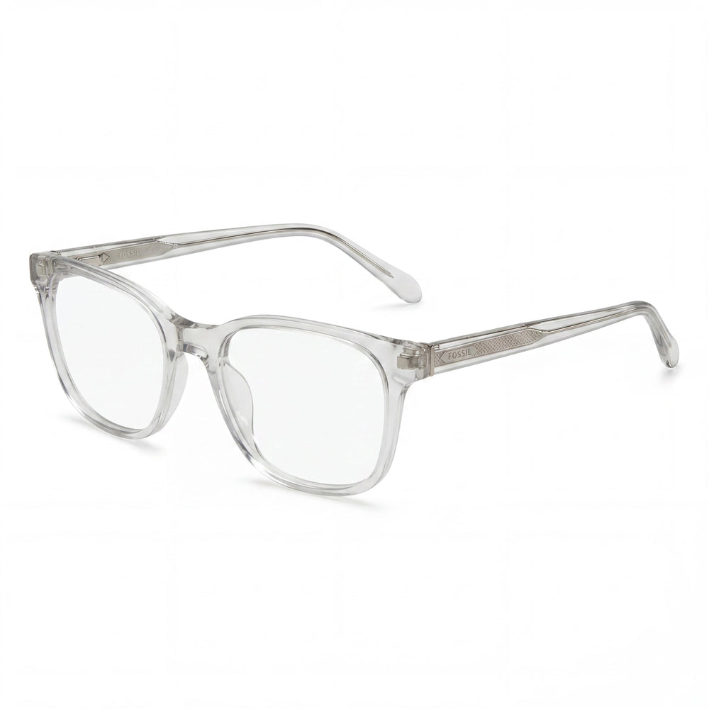 Gafas Fossil FOS 7135/G de estilo moderno para mujer con montura de acetato gris cristal y lentes de policarbonato no polarizadas de 53 mm
