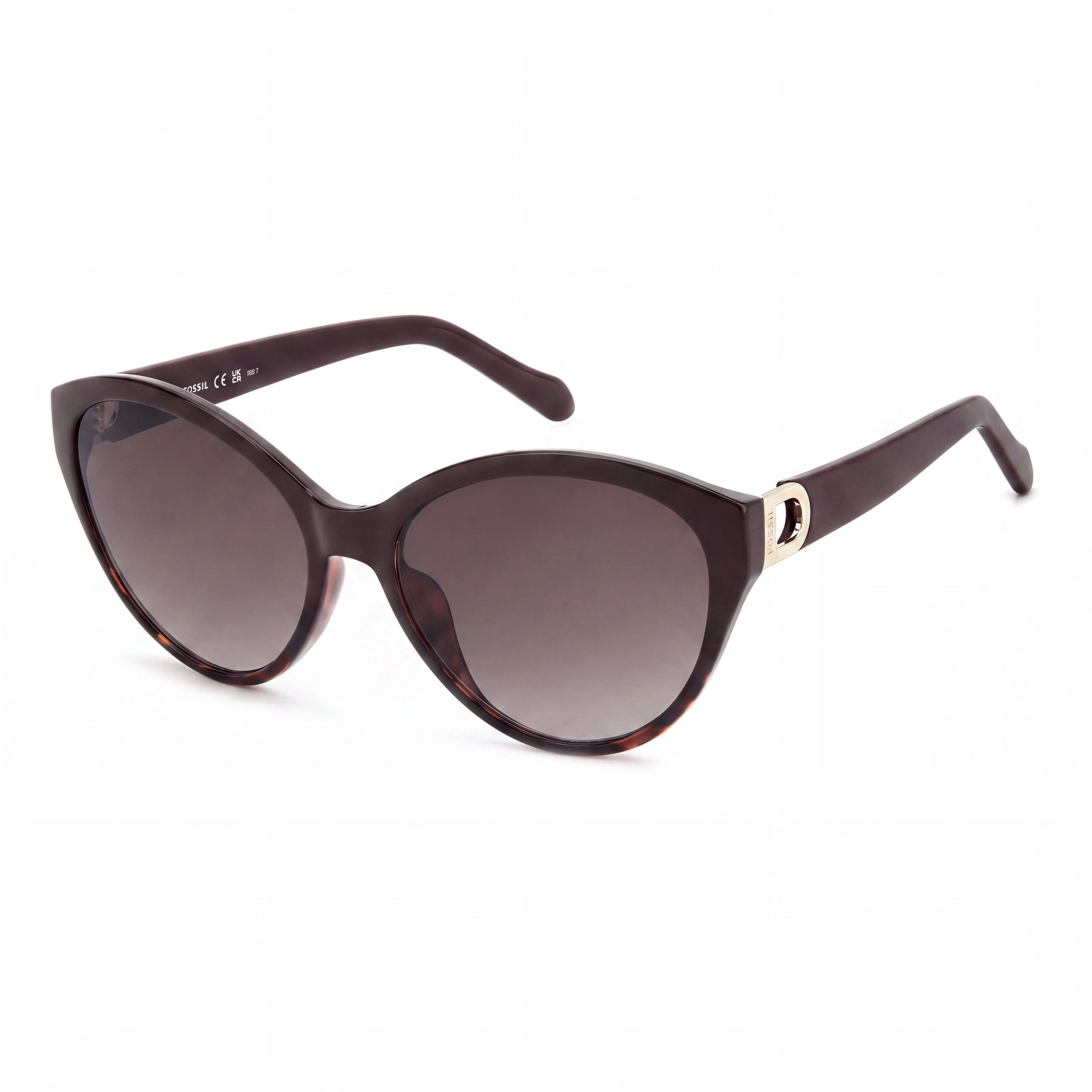 Fossil Modern Women's Propionate Sunglasses with Raspberry/Brown Frame and Brown Shaded Lenses 58-17-140, Photo 1