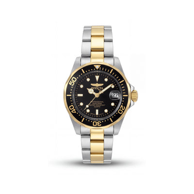 Reloj Invicta de cuarzo japonés Pro Diver 8941 dorado, de acero inoxidable de 24 mm para mujer, que brilla en la oscuridad y es resistente al agua hasta 200 m