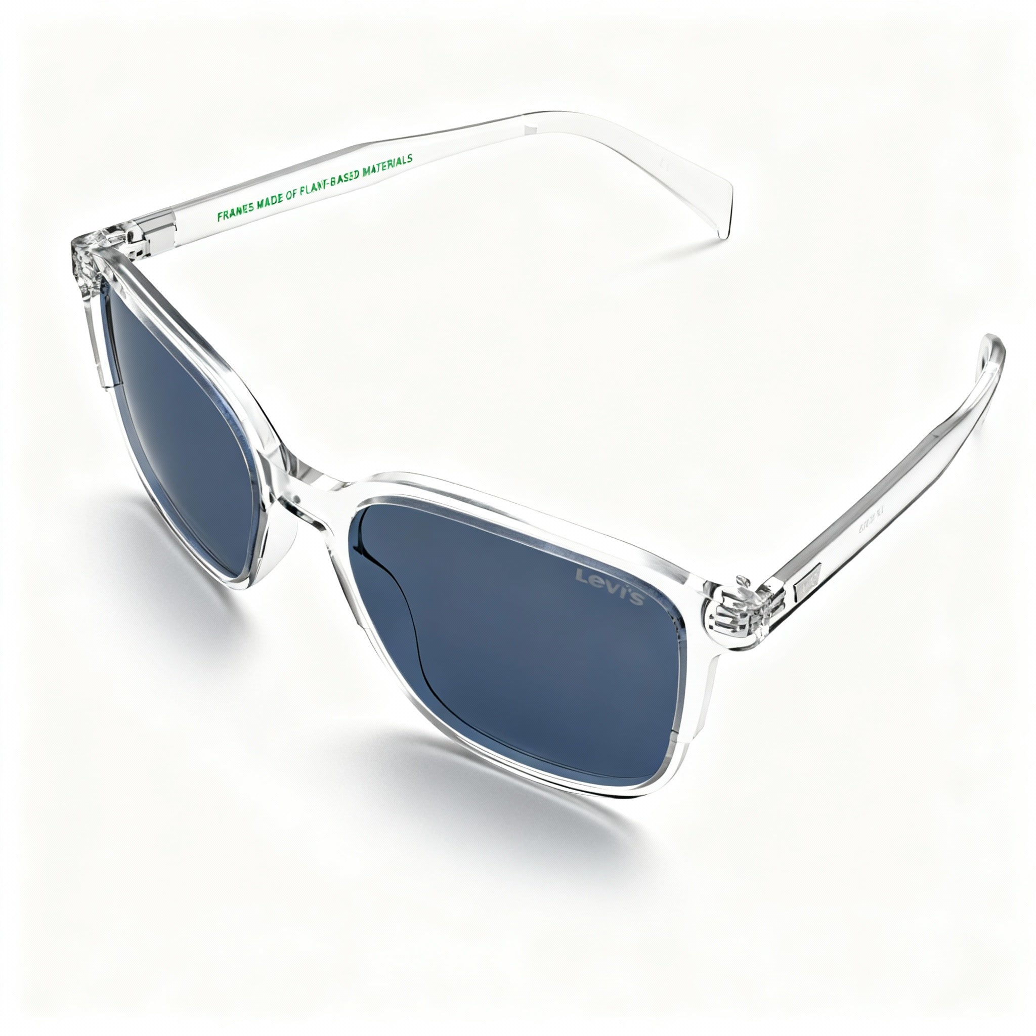 Levi's Timeless Unisex Lightweight Eco Polyamide RX-Able Eyeglasses Frame Crystal Blue 53-18-145