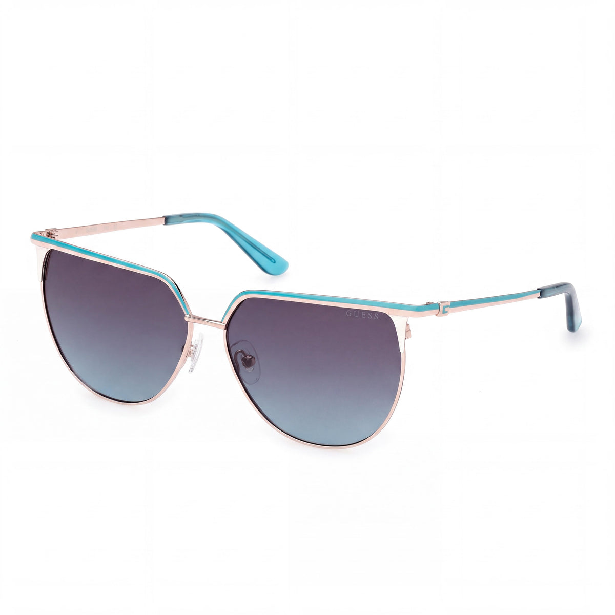 Gafas de sol cuadradas de acetato de GUESS by Marciano para mujer, a la moda, color rosa-Habana, lente marrón degradado, ancho de 58 mm, Photo 1
