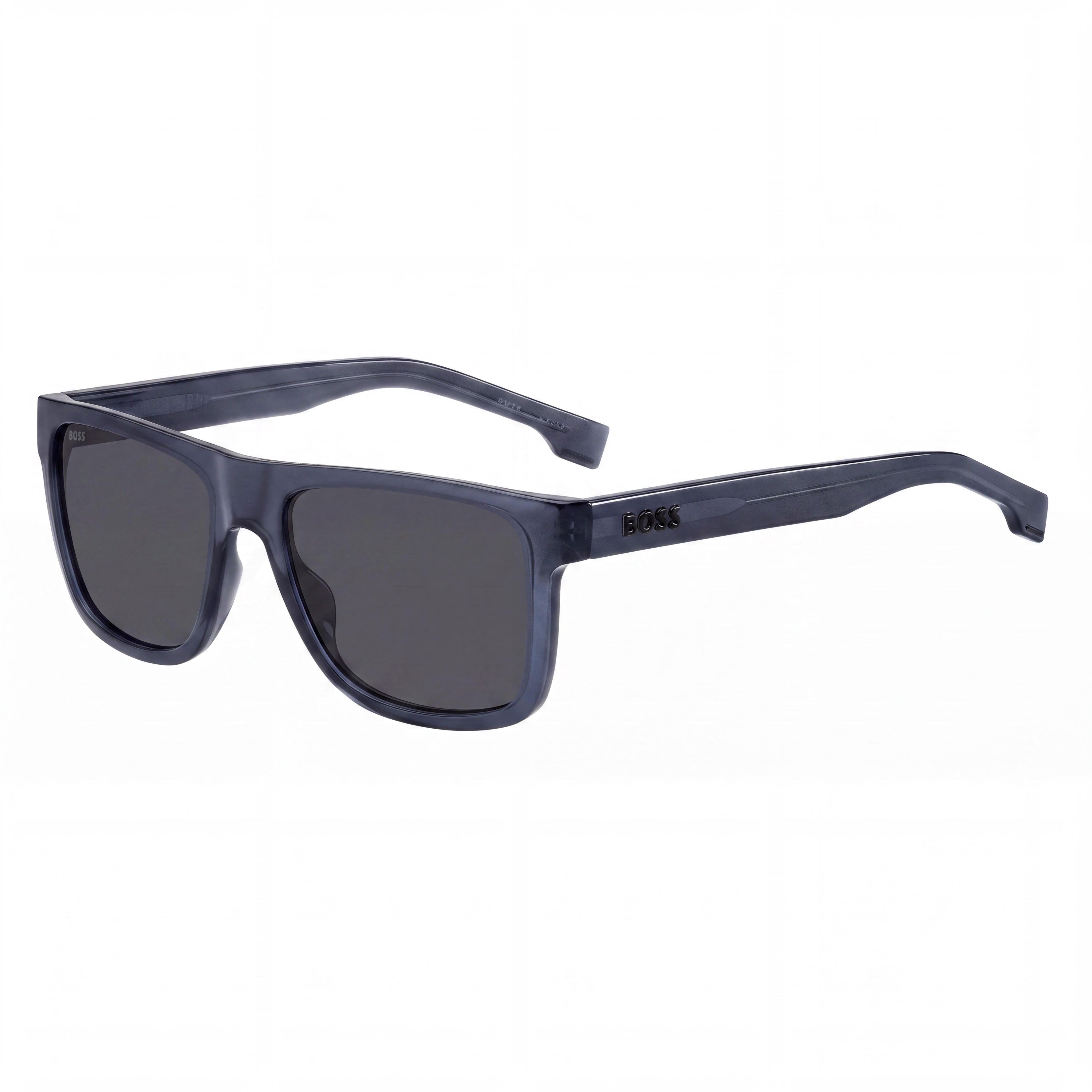 HUGO BOSS Boss 1647/S Men's Casual Blue Eco Cellulose Spanish Frame Grey UV Protected Sunglasses 55-18-145mm, Photo 1
