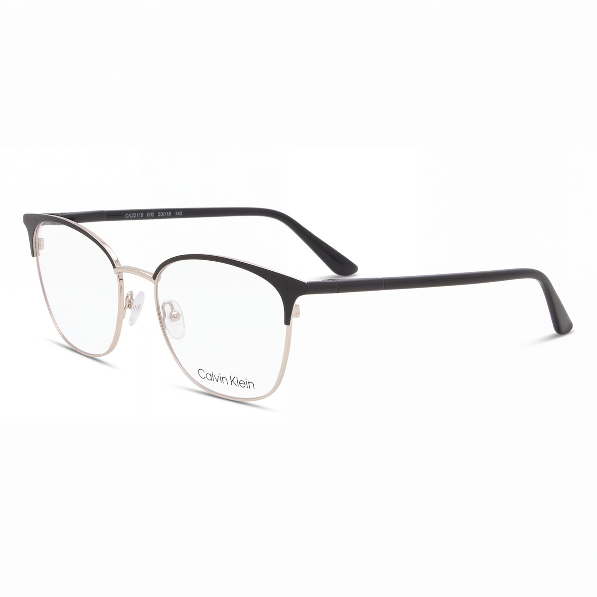 Calvin Klein Ck22119 Women's Classic Matte Black Metal Frame Non-polarized Clear Polycarbonate Eyeglasses 53mm, Photo 1