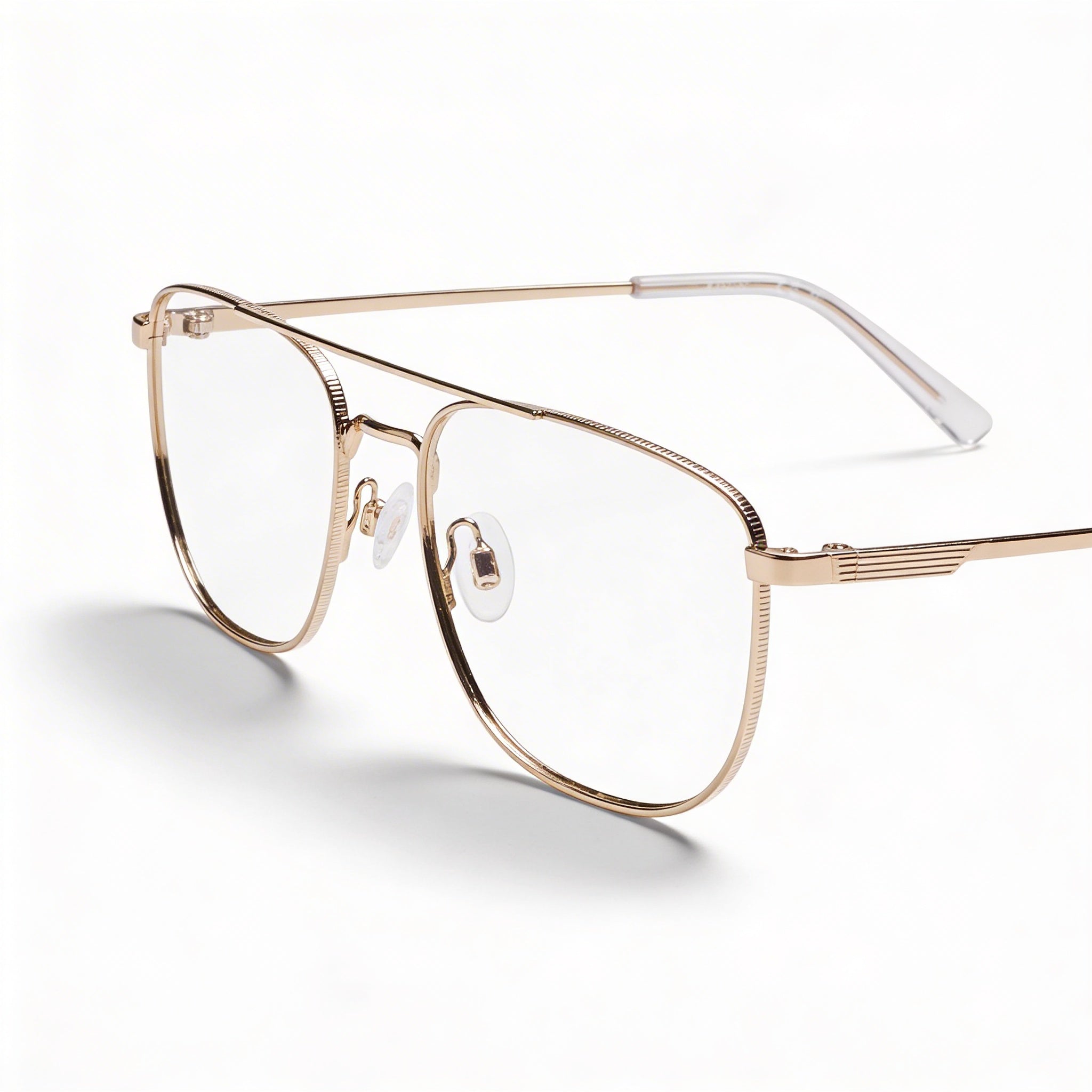 Gafas Oftálmicas de Oro Flexon Casual para Hombres con Lentes de Plástico, Ancho de Lente 52mm, Puente 17mm, Patilla 145mm, Photo 1