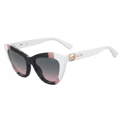 Moschino MOS122/S Classic Cat Eye Women's Acetate Black Pink Sunglasses 54mm UV Protection