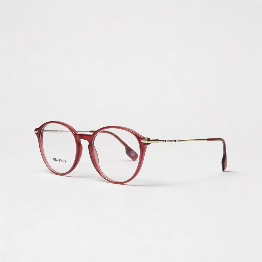 BURBERRY Be 2365 Women's Lightweight Acetate Eyeglasses with Clear Lenses, Bordeaux, 51mm