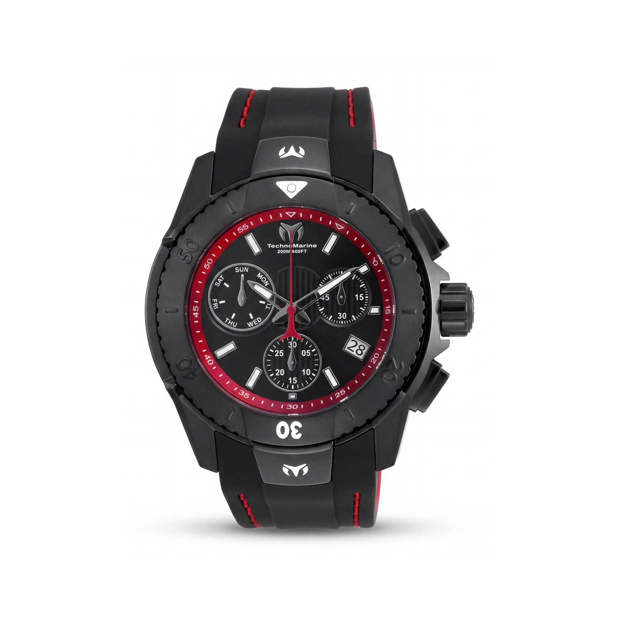 Technomarine UF6 TM-616002 Men's Chronograph Black Dial Stainless Steel Quartz Watch 48mm, Photo 1