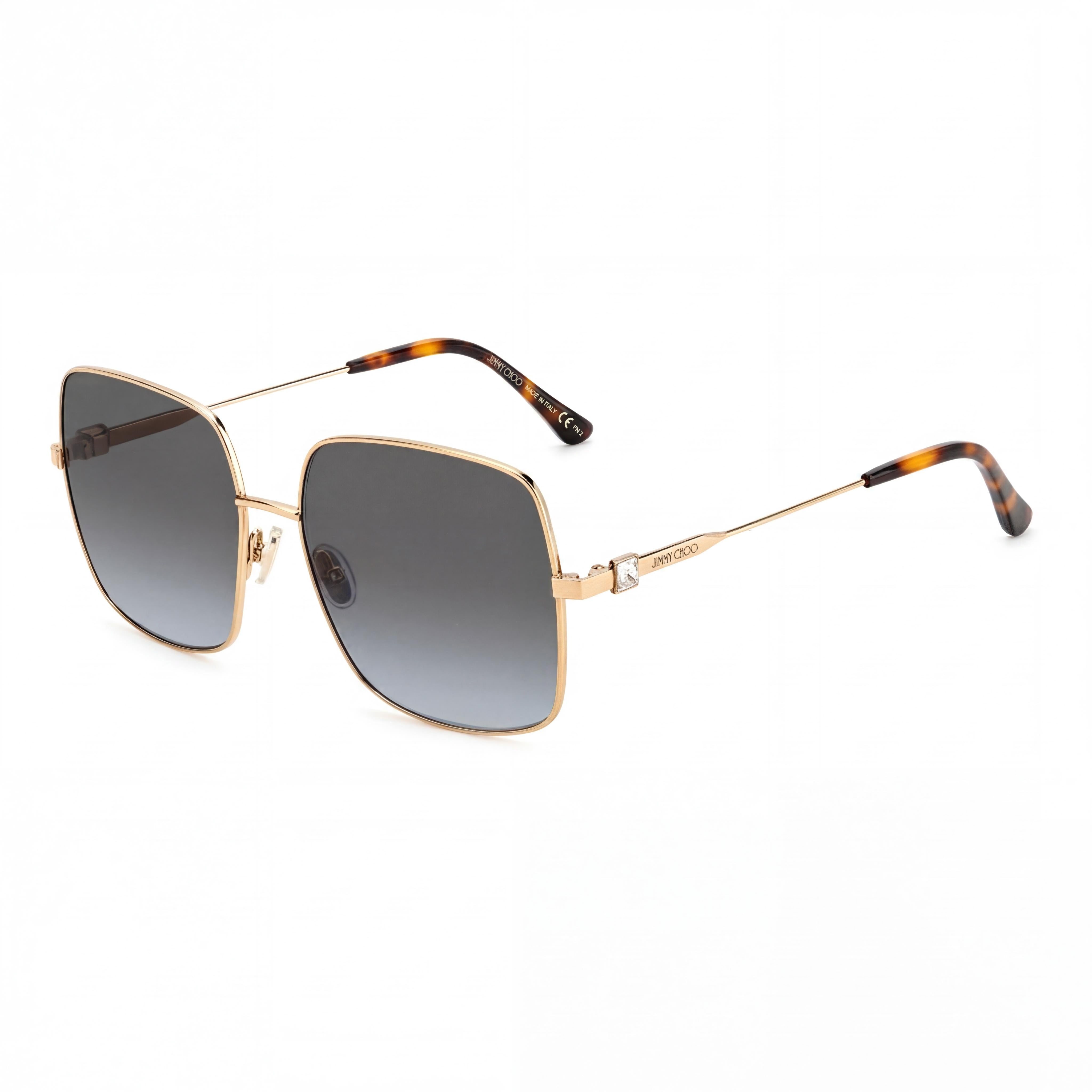JIMMY CHOO Classic Women's Stainless Steel Rose Gold Polycarbonate UV Protection Sunglasses 58-16-145, Photo 1