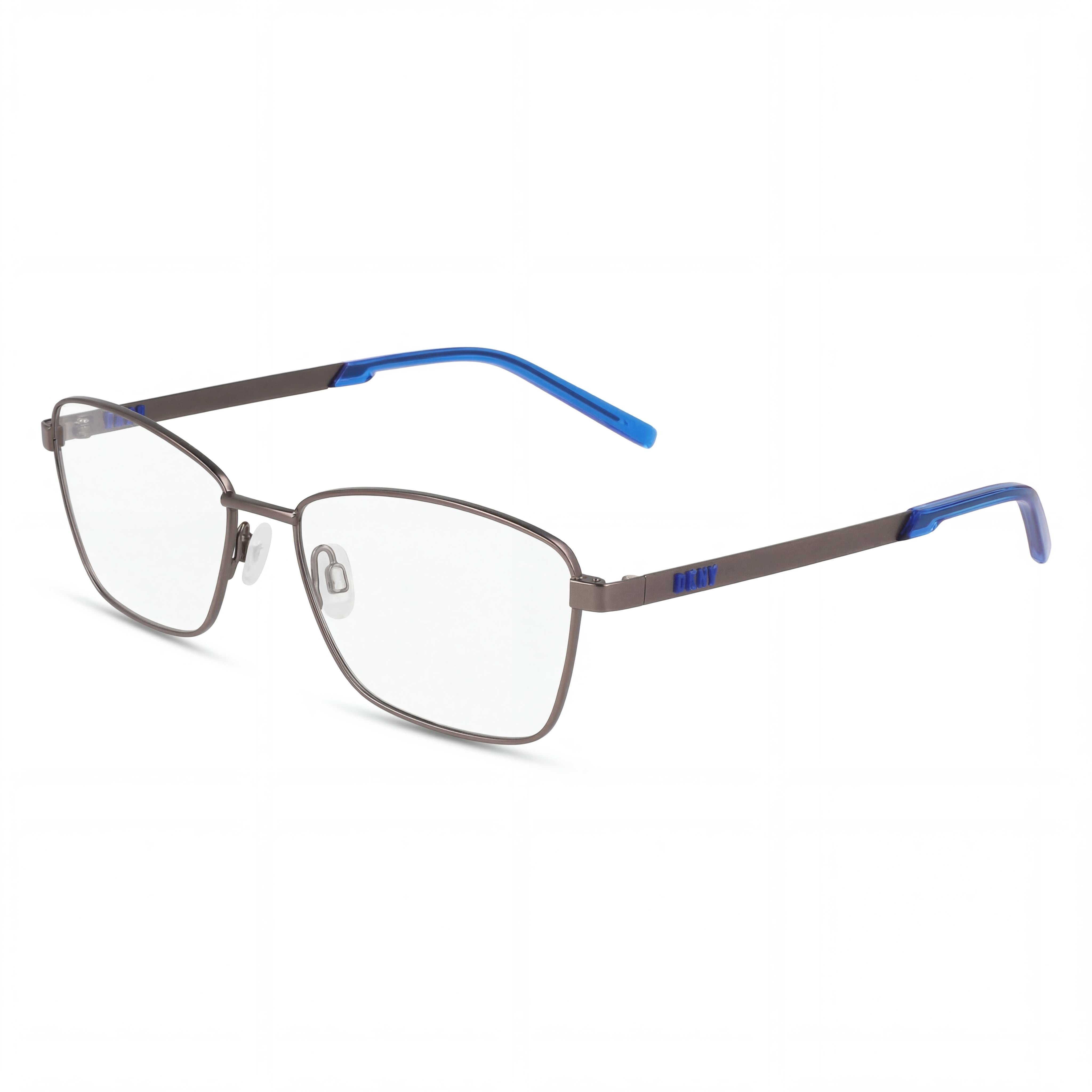 DKNY Classic Women's Acetate Eyeglasses with Transparent Polycarbonate Lenses in Satin Gunmetal 53-16-140, Photo 1