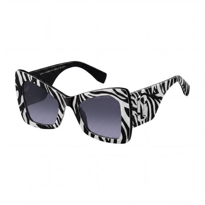Gafas de sol clásicas Marc Jacobs para mujer, montura de plástico con estampado blanco y negro, 52 mm de ancho de lente