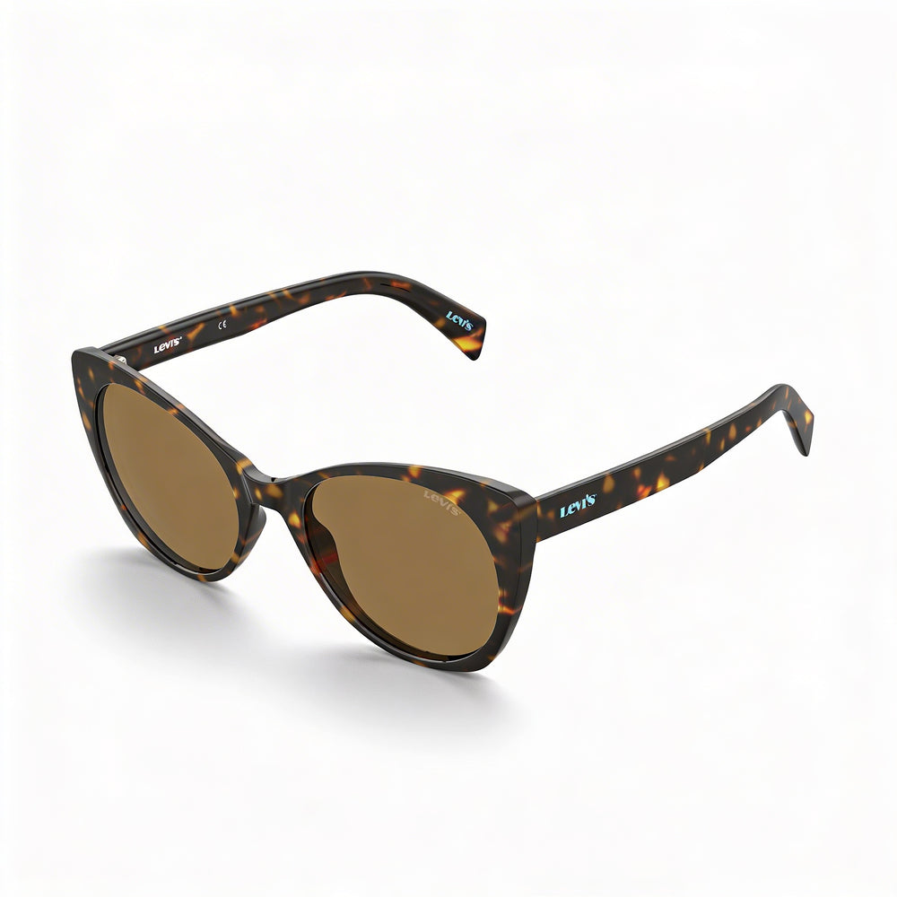 Gafas de sol Levi's Lv 1015/S para mujer, montura de plástico Havana, lentes de policarbonato y protección UV, 55-20-145