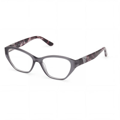 Gafas GUESS de mujer Gu50162 con montura gris brillante y material de la montura azul, tamaño 53-16-135
