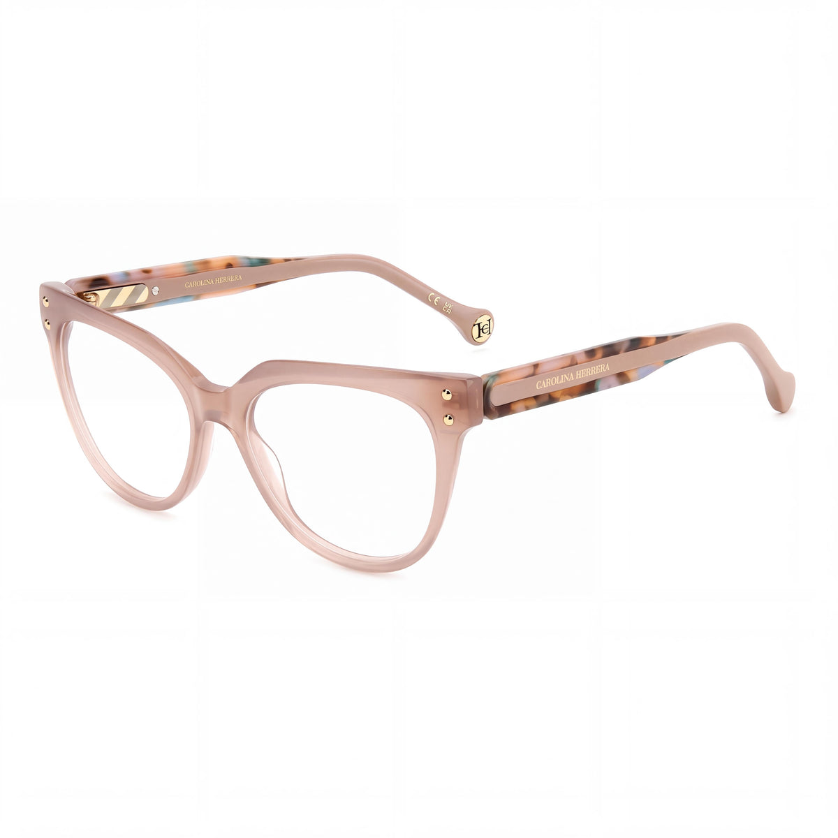 Carolina Herrera 0224 Gafas de vista ecológicas para mujer ojo de gato color nude 52-16, Photo 1