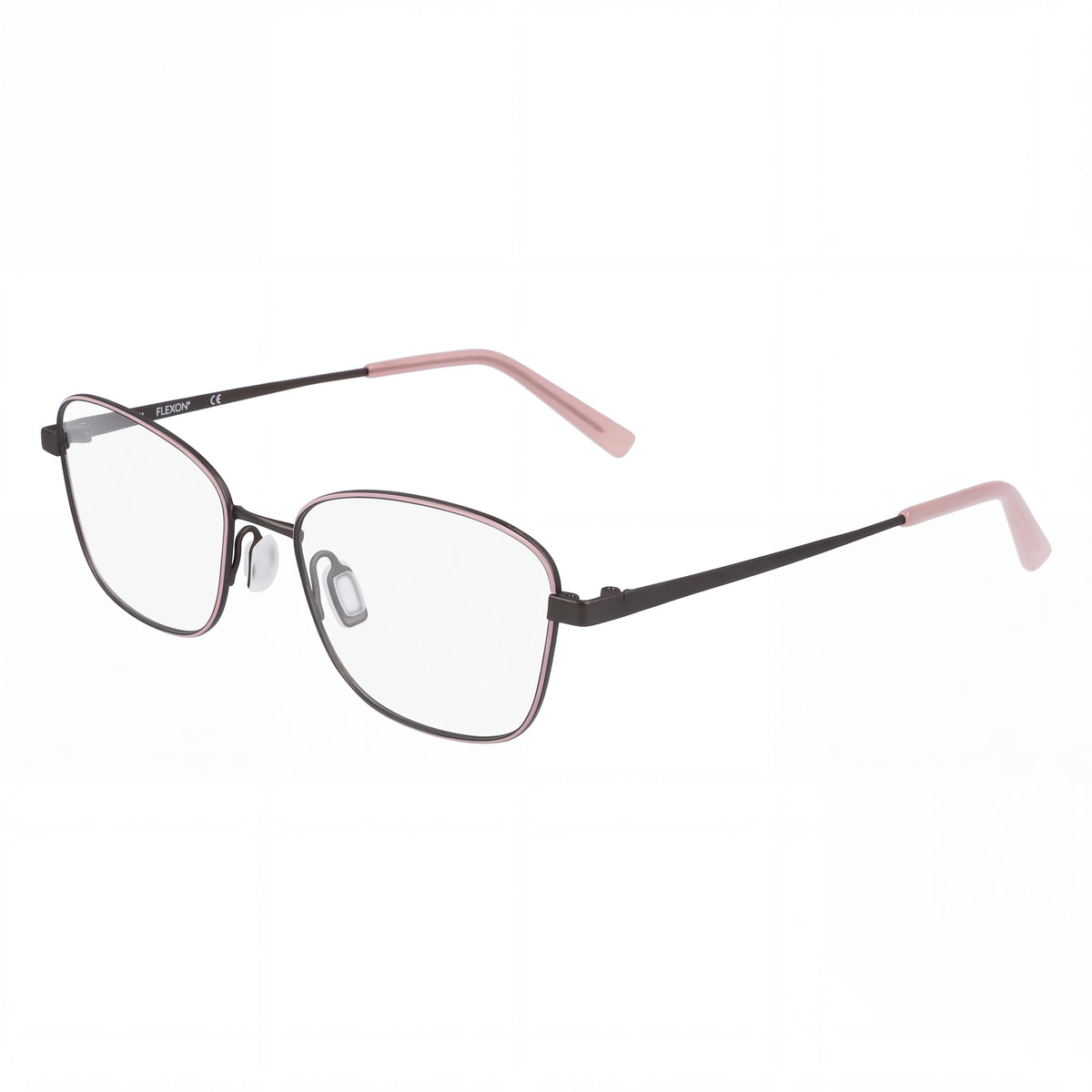 Flexon Modern Women's Eyewear Frame, Gunmetal Acetate, with 52mm Lens Width, 17mm Bridge, and 140mm Temple Length, Photo 1