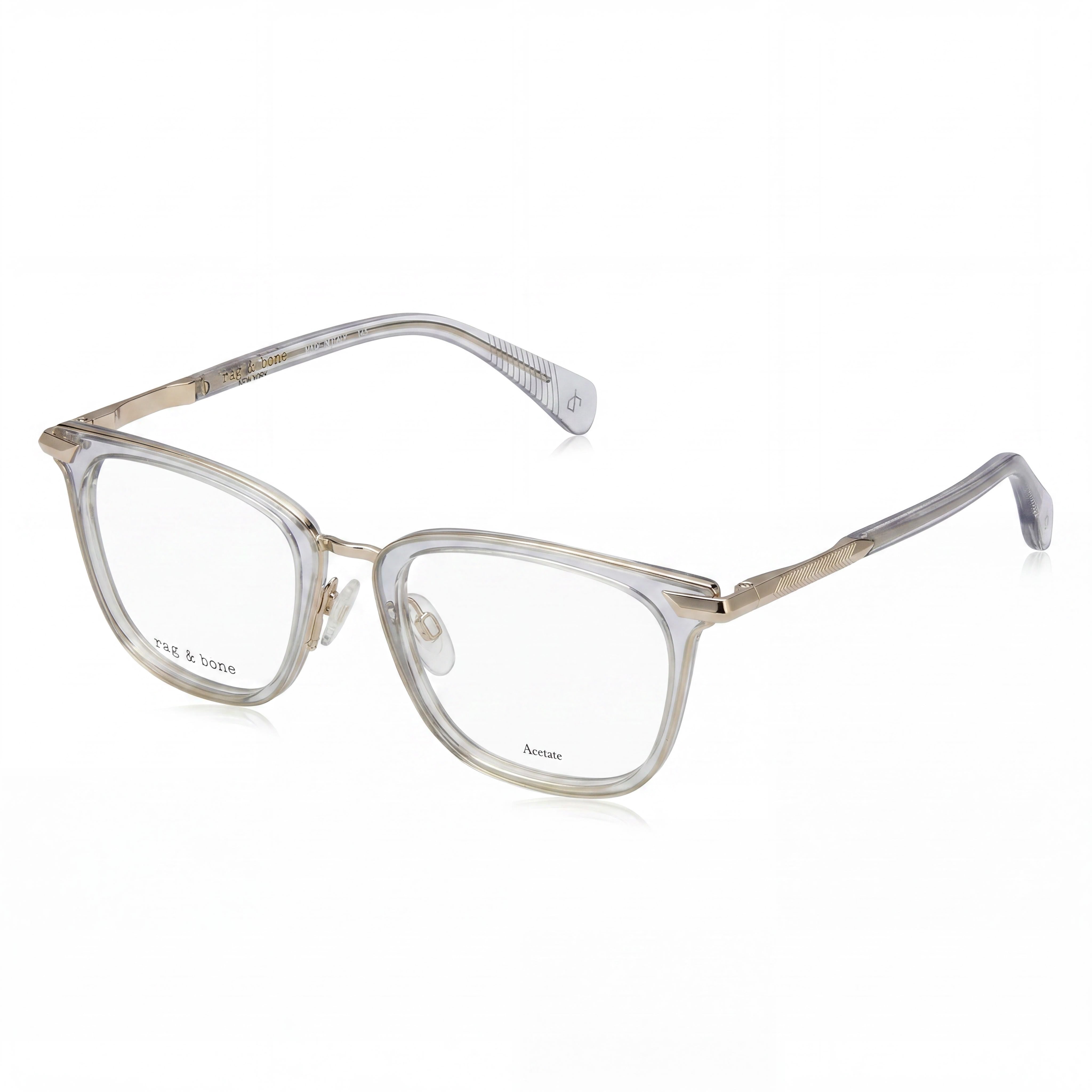 Rag & Bone Rnb8001 Men's Sunglasses with a Grey Acetate Frame and Lenses, 51mm Lens Width, Photo 1