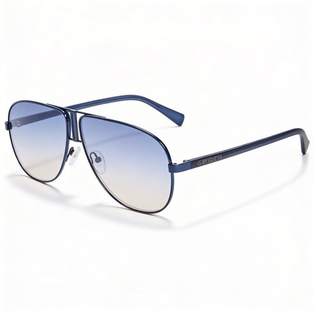 Guess Retro Men's Blue Polycarbonate UV Protection Sunglasses 61mm