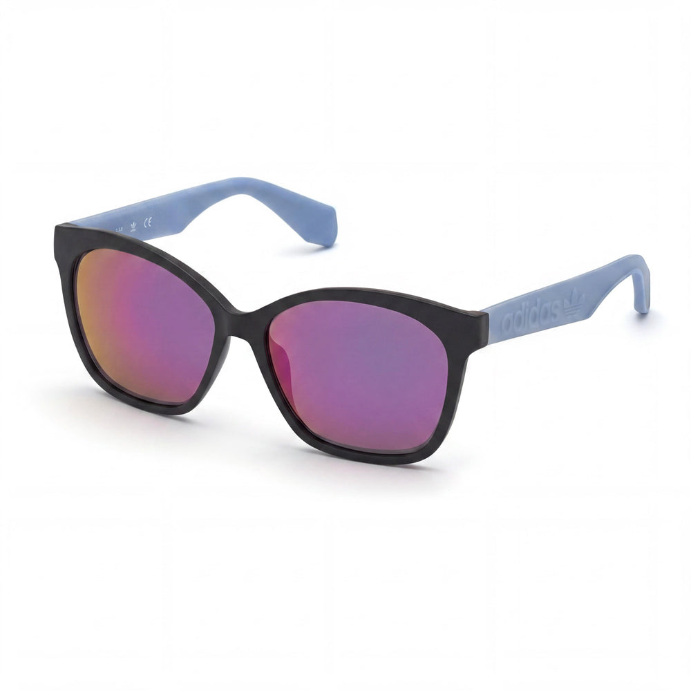 adidas Modern Women's Injected Matte Black Frame Sunglasses, 57mm Gradient Violet UV Lenses