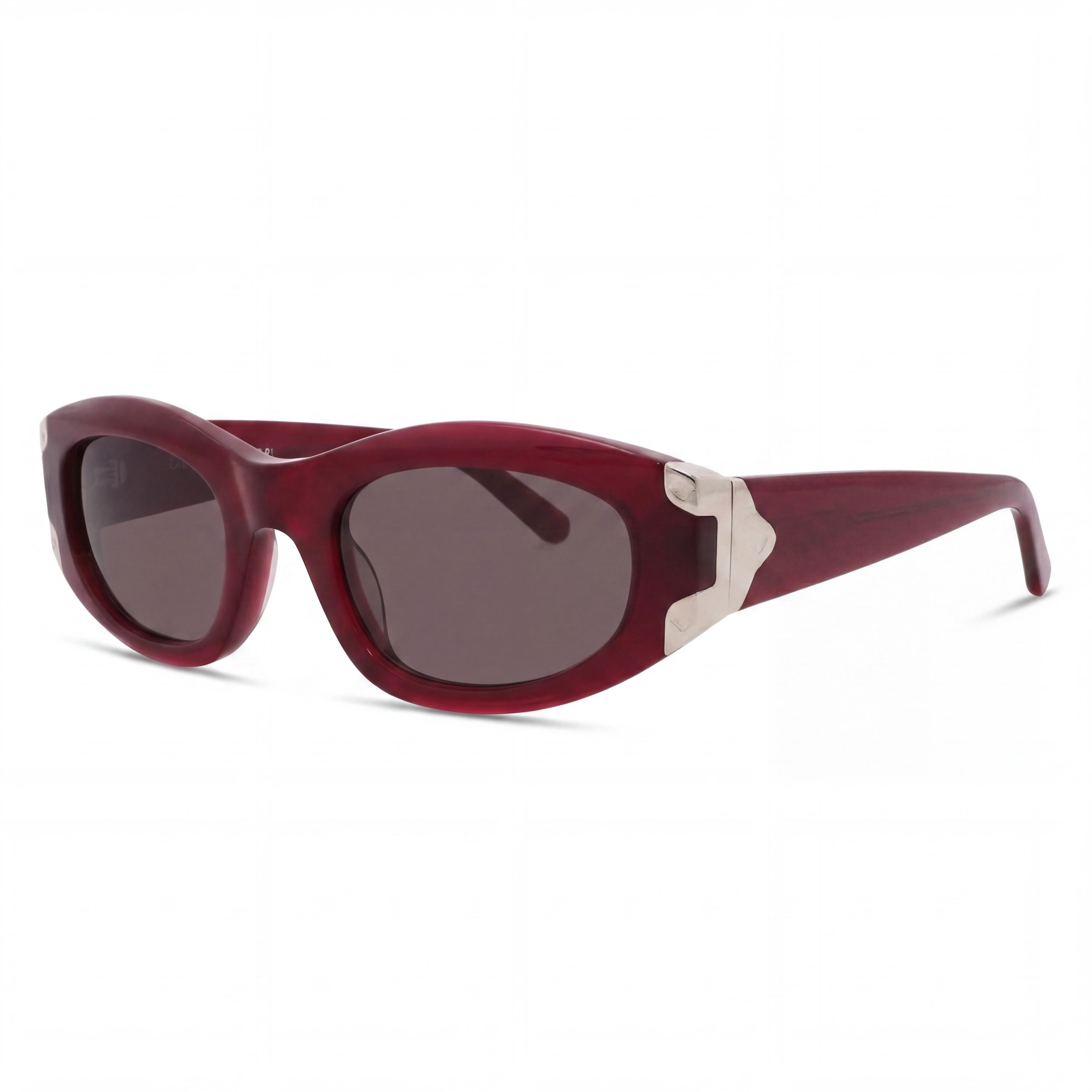 MCM Modern Women's Shiny Bordeaux Black Frame Oval Smoke Lens UV Protection Sunglasses 53-23-135, Photo 1