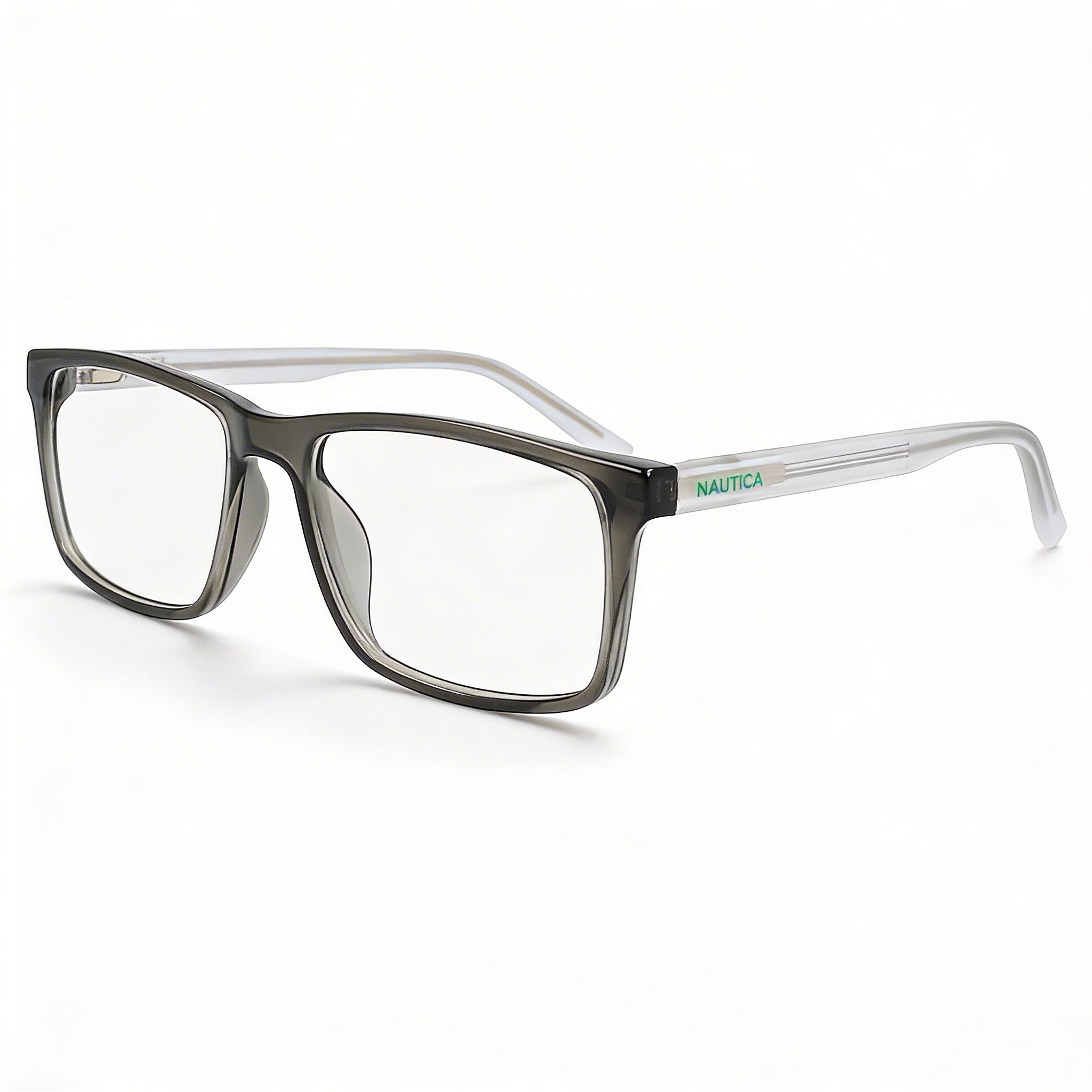 Gafas Nautica N8182 para mujer con montura de metal gris cristalino y lentes transparentes, ancho de lente: 53 mm, Photo 1