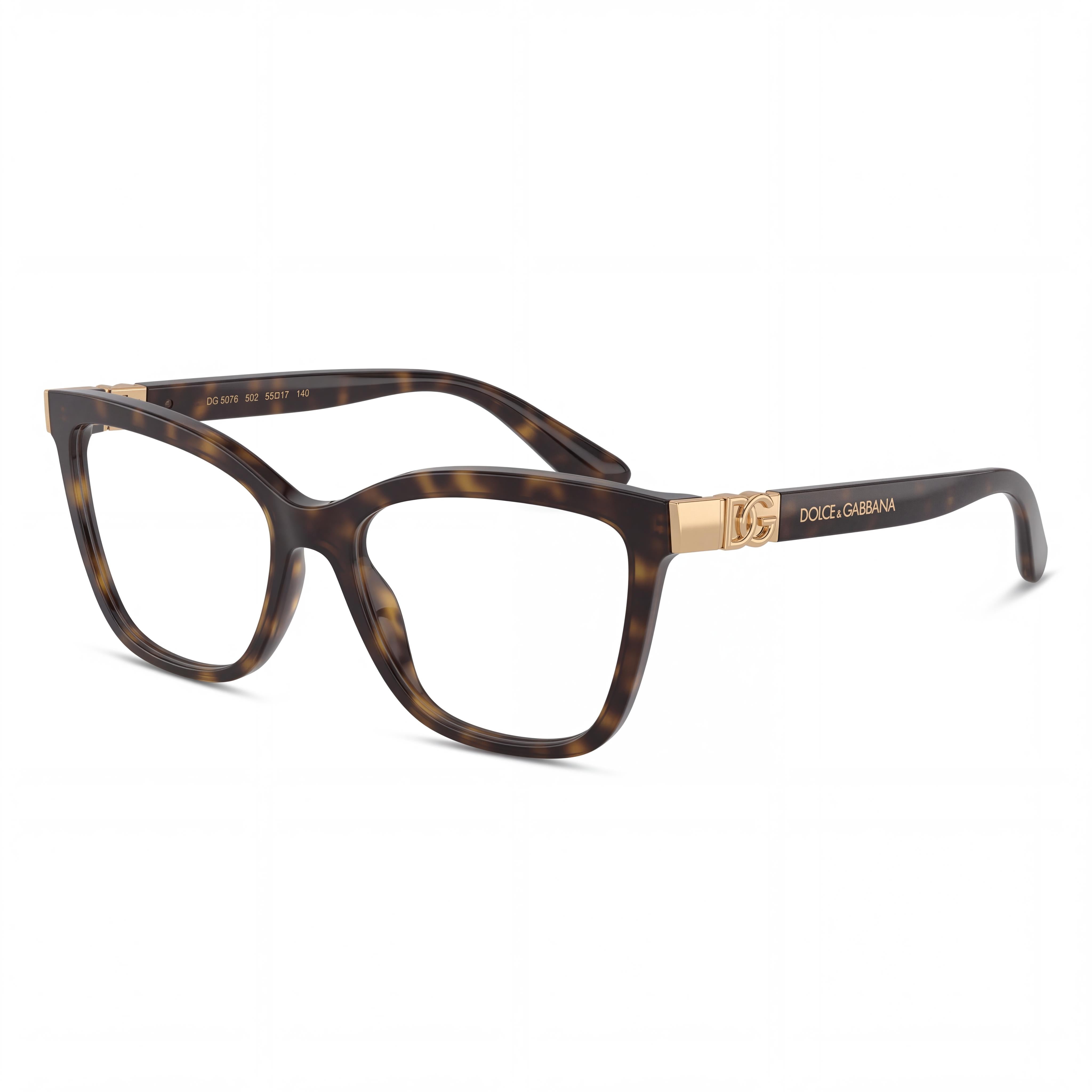 Dolce & Gabbana Dg 5076 Women's Tortoise Plastic Cat-Eye Eyeglasses 53mm, Photo 1