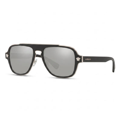 Versace VE2199 Unisex Black Dark Grey Composite Sunglasses Grey Polarized Gradient UV Lenses 56mm