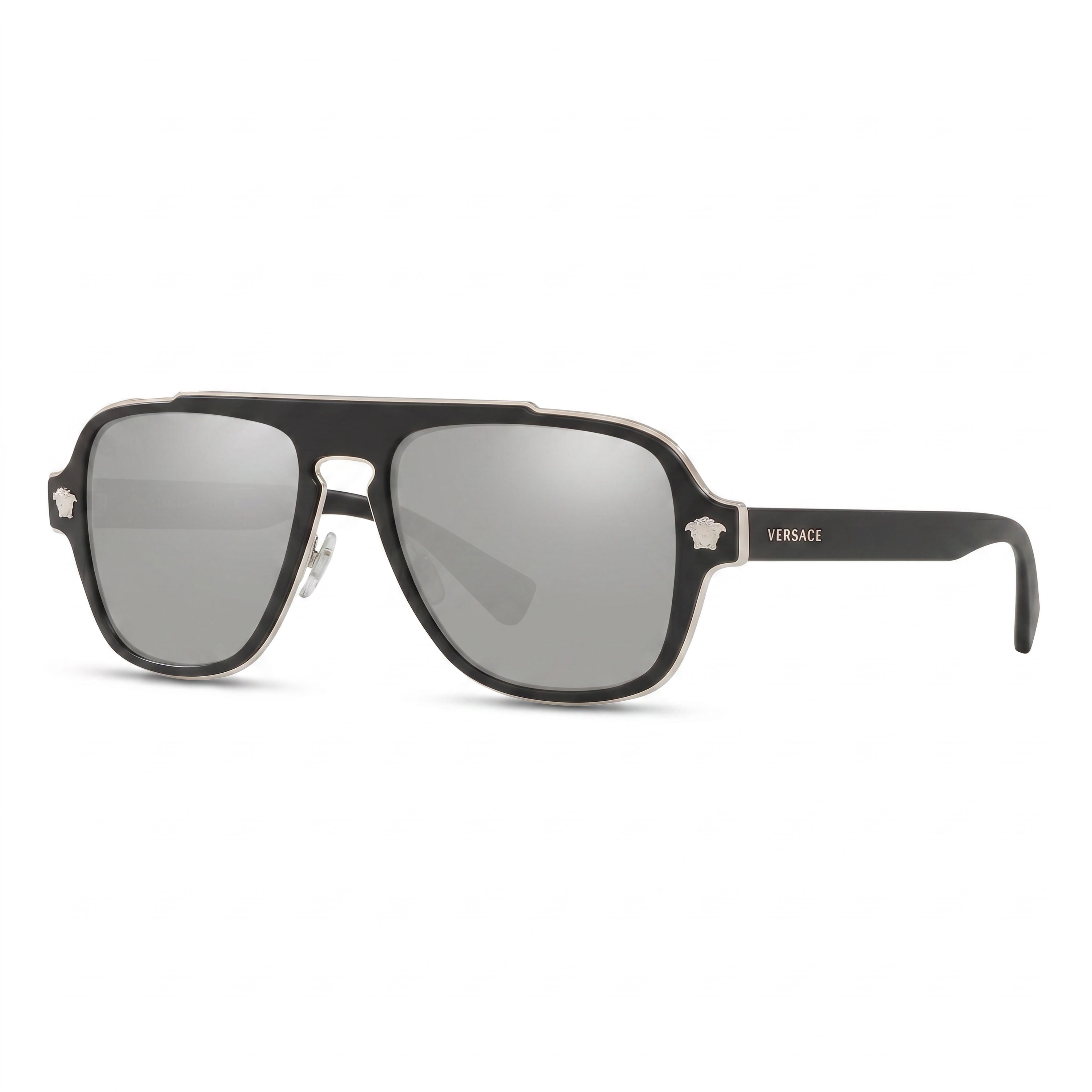 Versace VE2199 Unisex Black Dark Grey Composite Sunglasses Grey Polarized Gradient UV Lenses 56mm, Photo 1