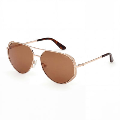 GUESS GU00219 Women's Matte Pale Gold Metal Frame with Gradient Gold Lenses Sunglasses 59mm