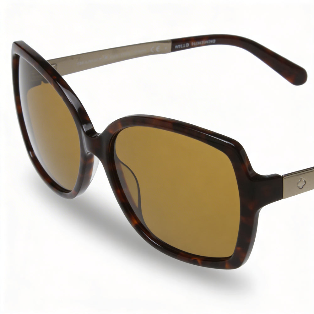 kate spade new york Darilynnps Gafas de Sol Rectangulares Marrones Polarizadas de Plástico Habanero con Protección UV para Mujer 58mm