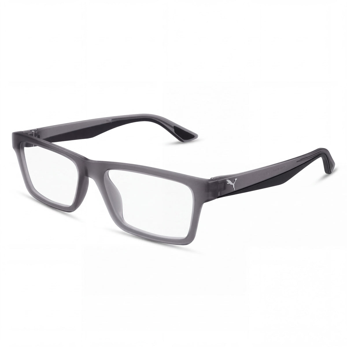 PUMA Pu0487o-005 Unisex Eyewear, Grey Transparent Acetate Frame, Lens Width 56, Bridge 17, Temple 145, Photo 1