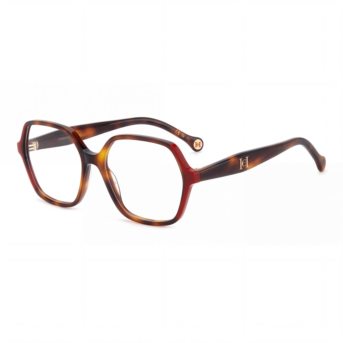 Gafas de sol Carolina Herrera 0203 para mujer, estilo moderno de acetato no polarizadas, montura y lentes color habano rojo, 54 mm, Photo 1