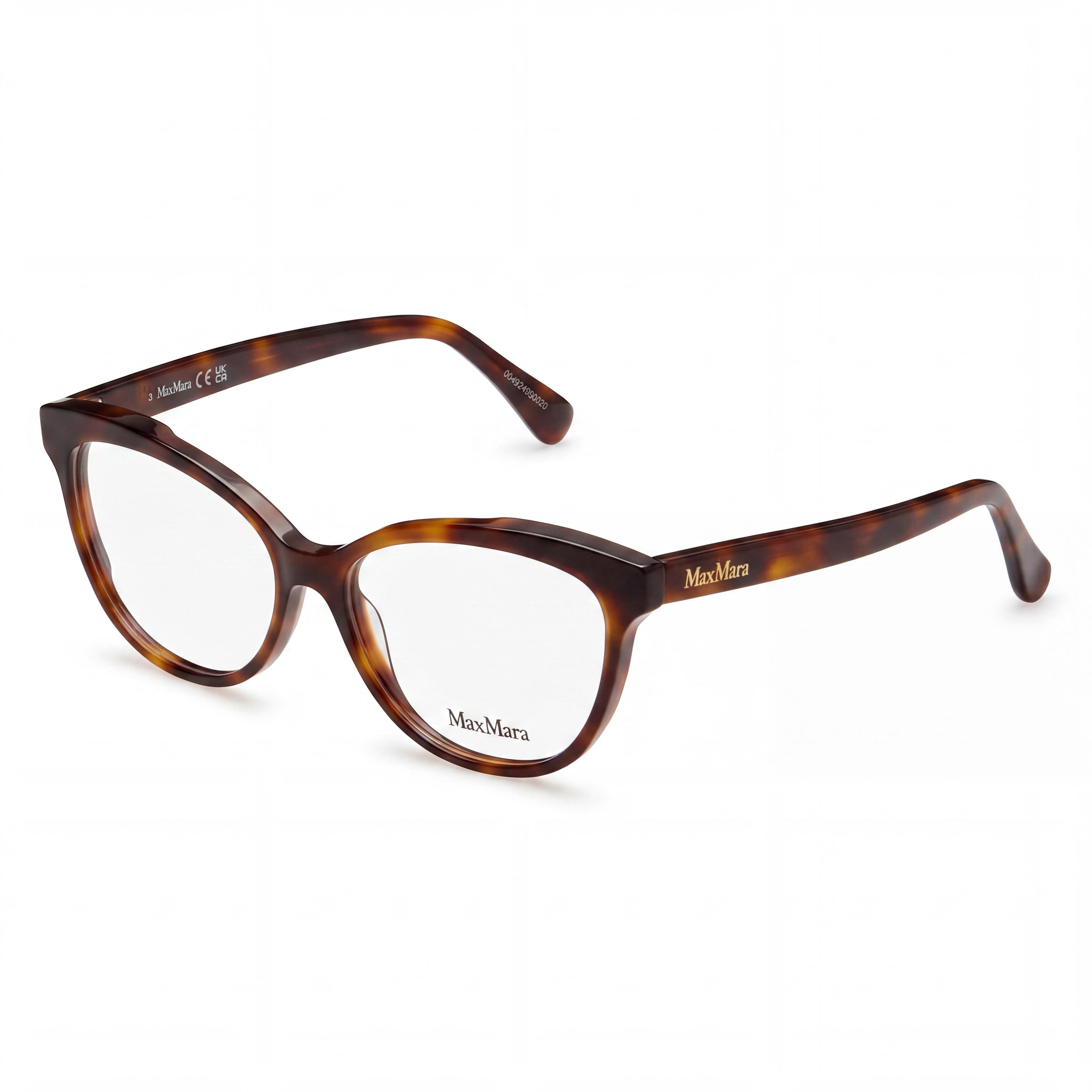 Gafas de sol MaxMara MM5093 para mujer, estilo casual, con lentes transparentes, montura de acetato color rubio habana, 54-15-140 mm, Photo 1