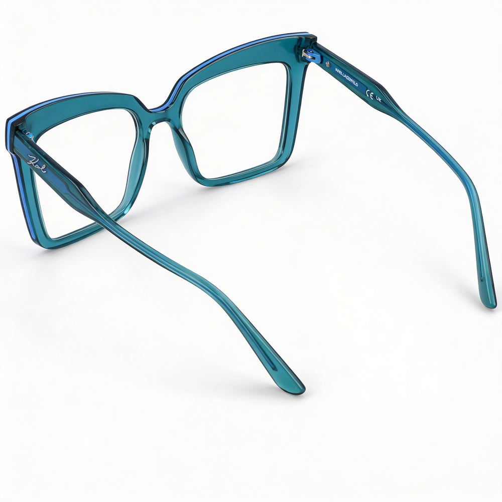 Gafas de sol modernas para mujer KARL LAGERFELD con montura inyectada en color petróleo y lentes a juego en color petróleo de 51 mm