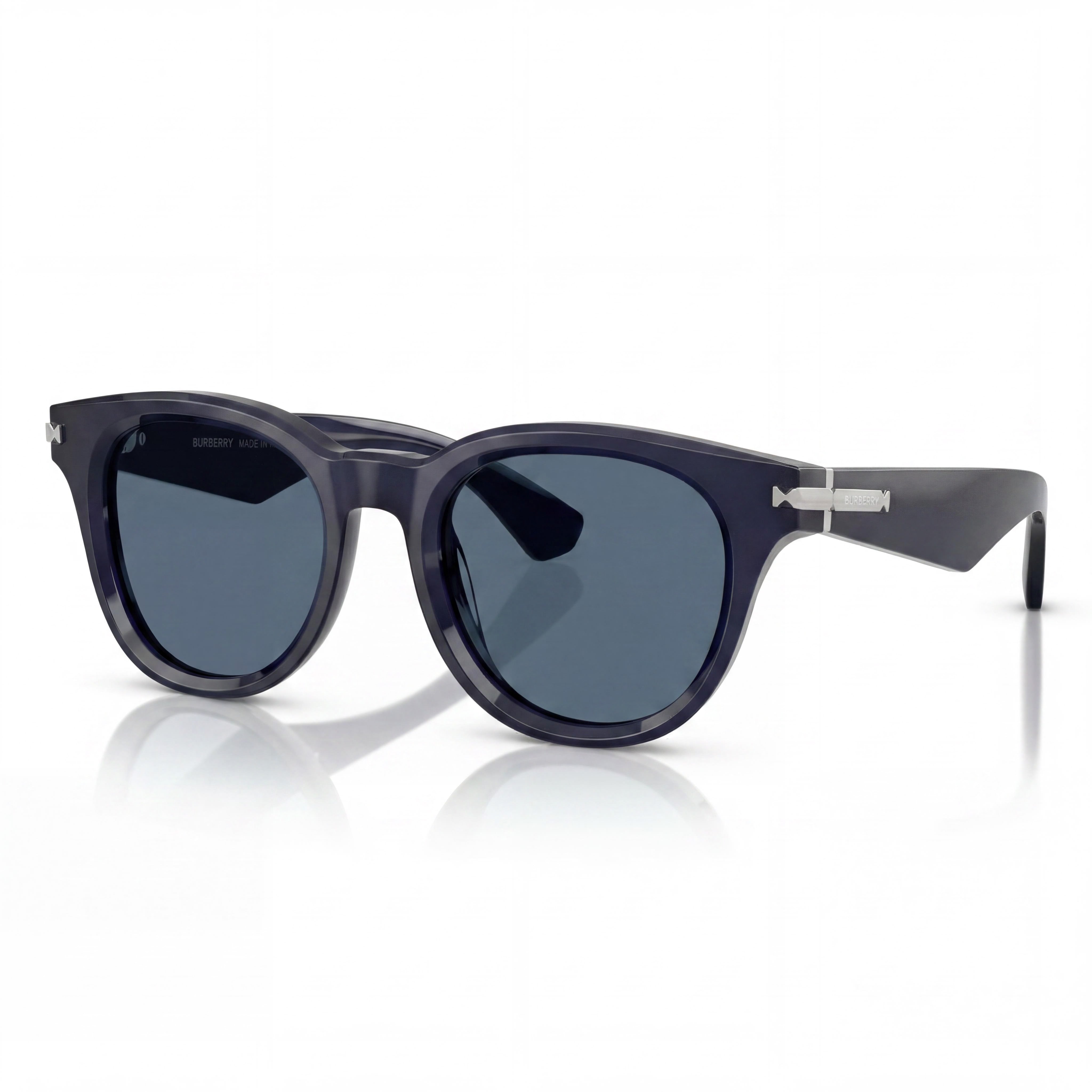BURBERRY Gafas de Sol Wayfarer Unisex Acetato Azul Oscuro Polarizadas Verde Oscuro Protección UV 51mm, Photo 1