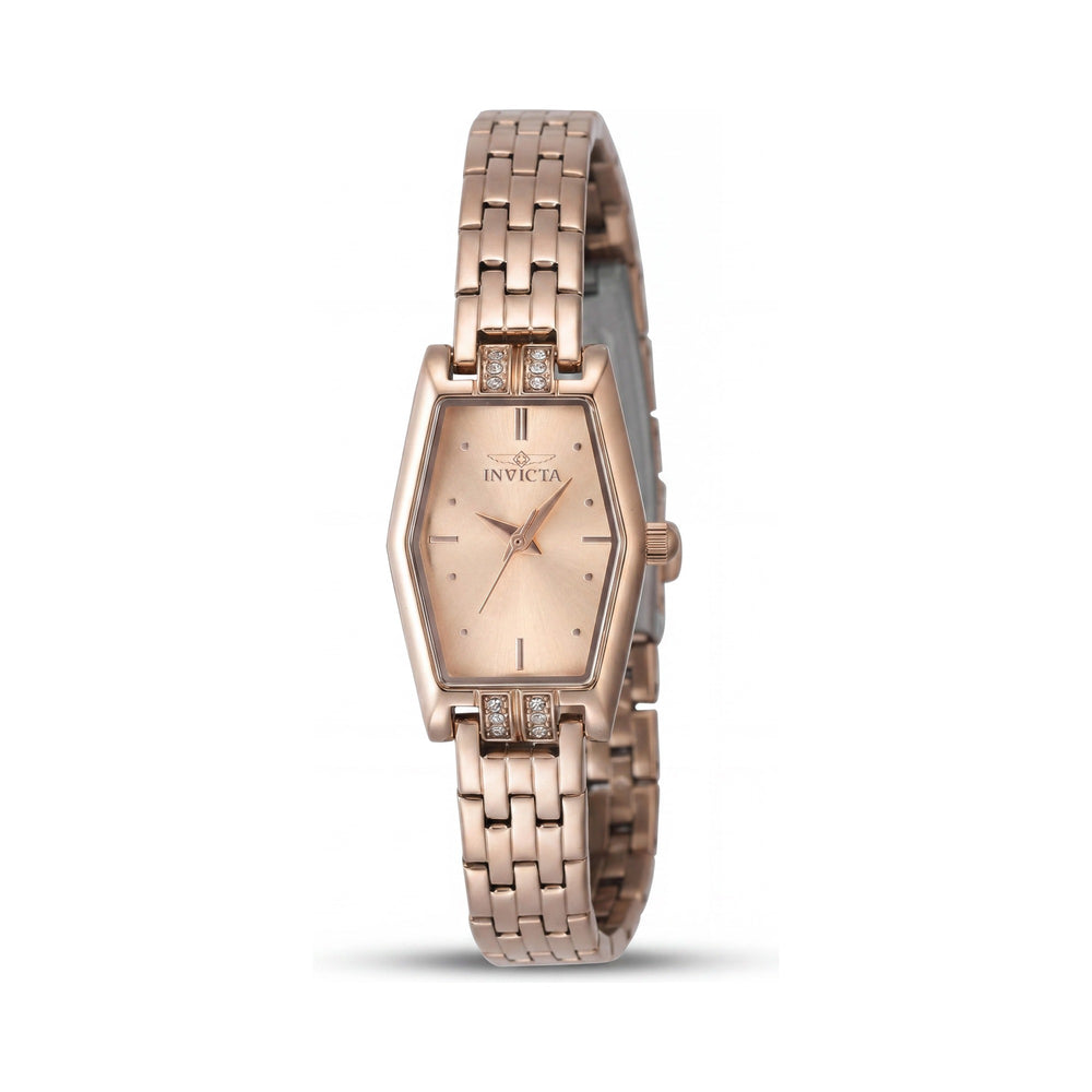 Reloj Invicta Angel 48133 unisex de cuarzo, carátula oro rosa, correa de acero inoxidable, caja de 20 mm