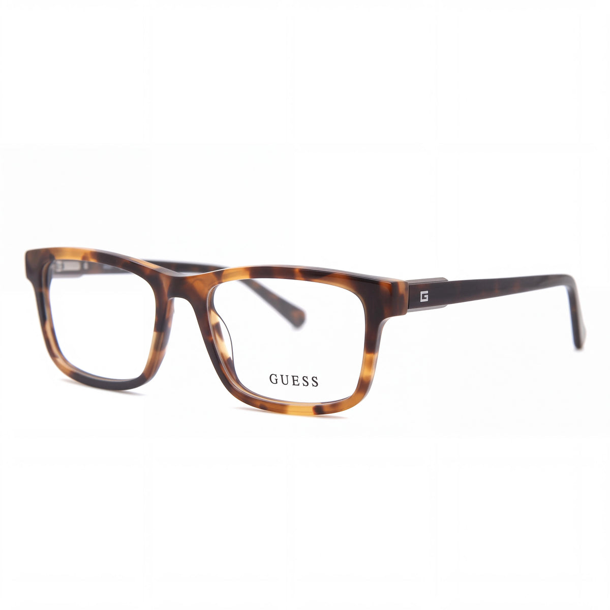 GUESS Gu50015 Men's Prescription Ready Optical Frames in Blonde Havana Acetate, 56mm Lens Width, Photo 1