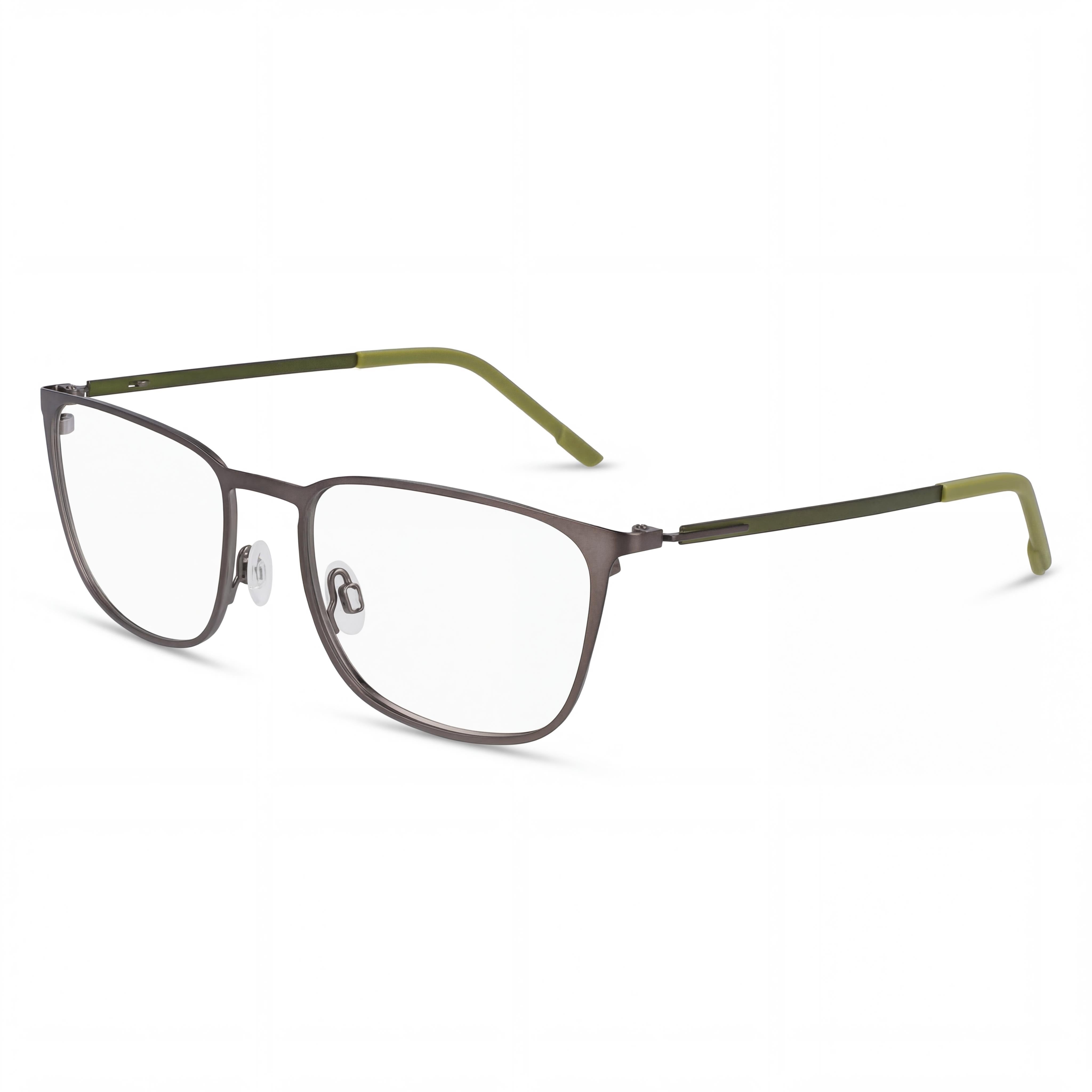 Montura de gafas ópticas de metal Flexon E1143 para hombre, 54 mm de ancho de lente, 18 mm de puente, 145 mm de patilla, gris plomo mate Kelp, Photo 1