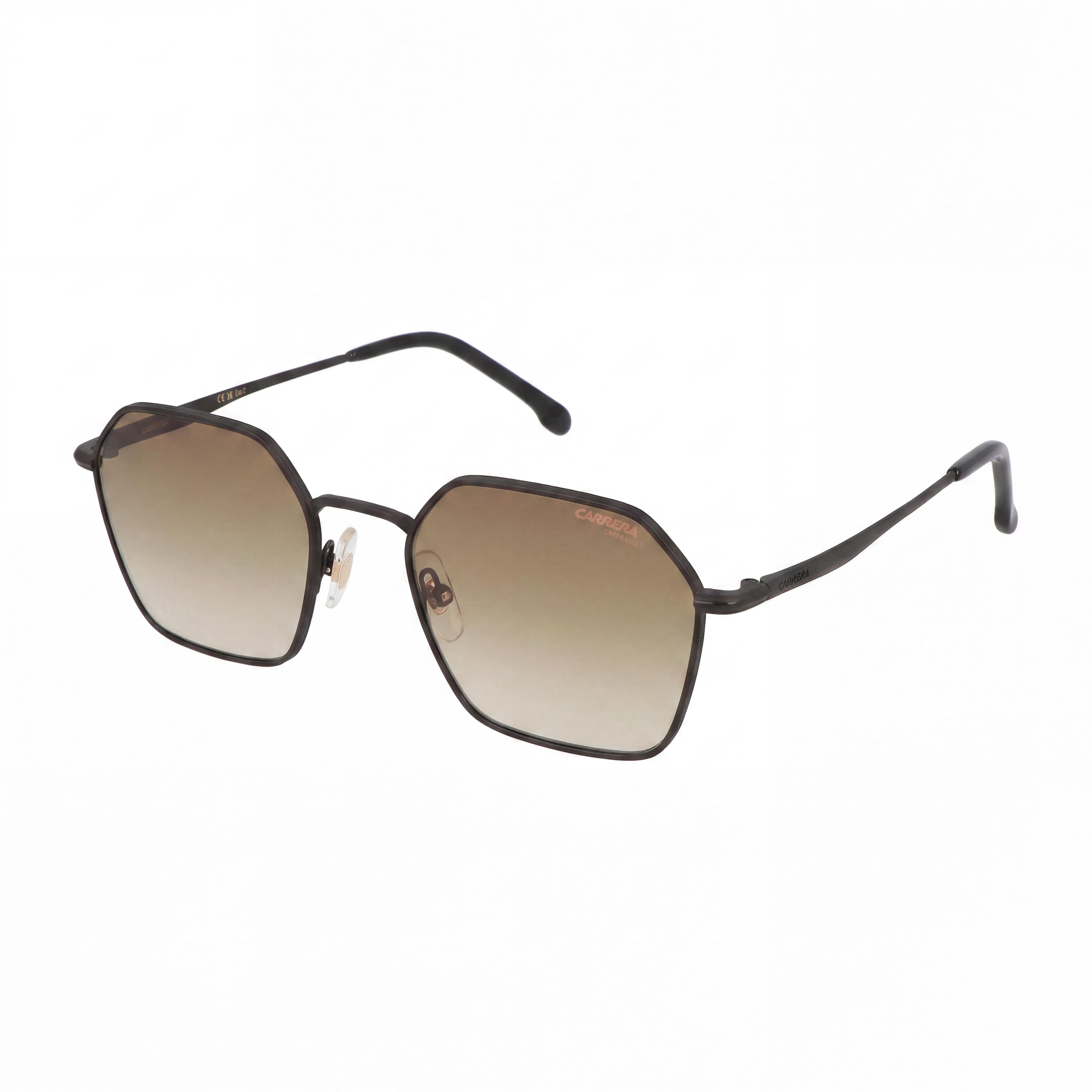 Carrera 334/S Unisex Matte Black Stainless Steel Frame Sunglasses with UV Protection, 53mm Lens, Photo 1