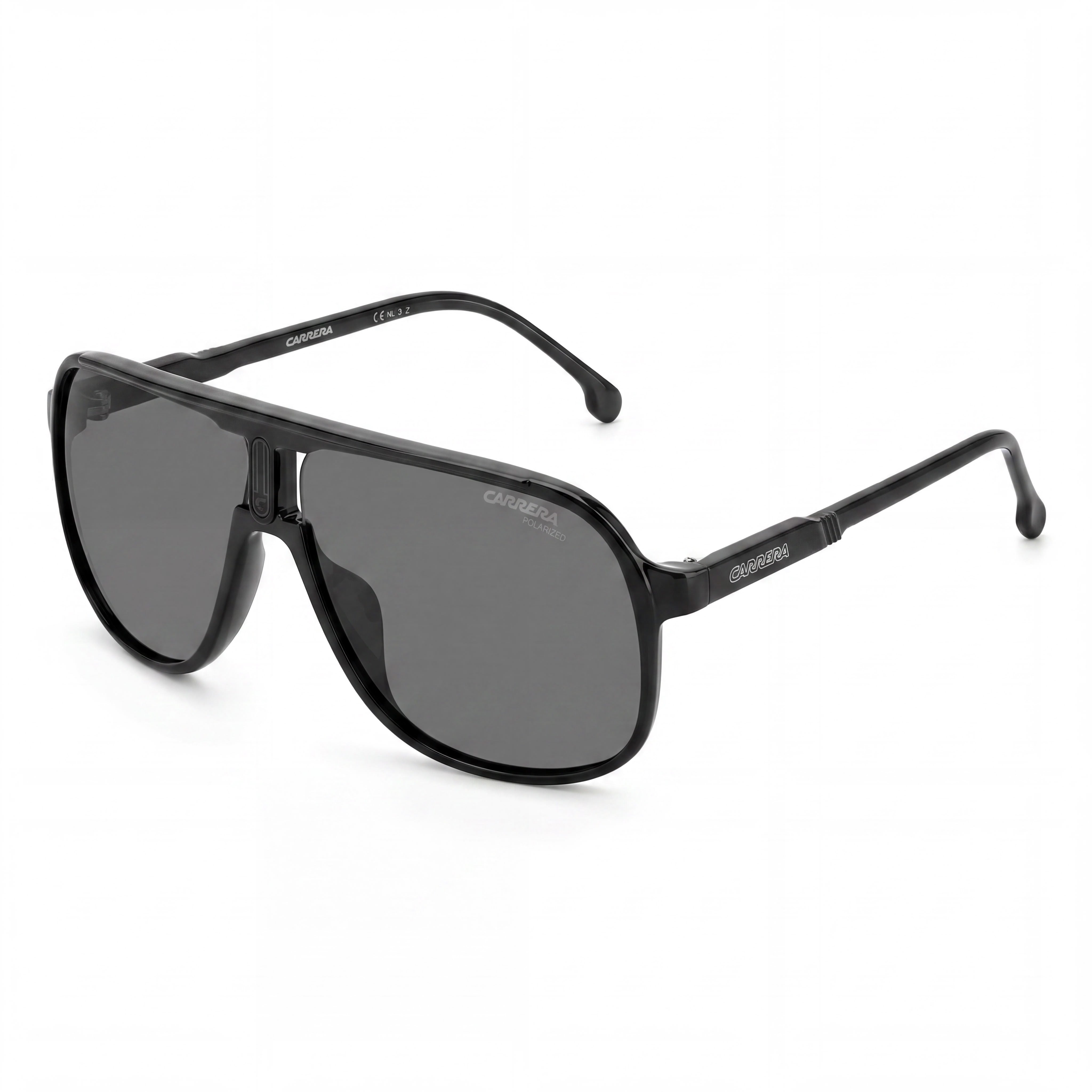 Carrera 1047/S Unisex Black Polyamide Frame Grey Polarized UV Protection Sunglasses 62mm, Photo 1